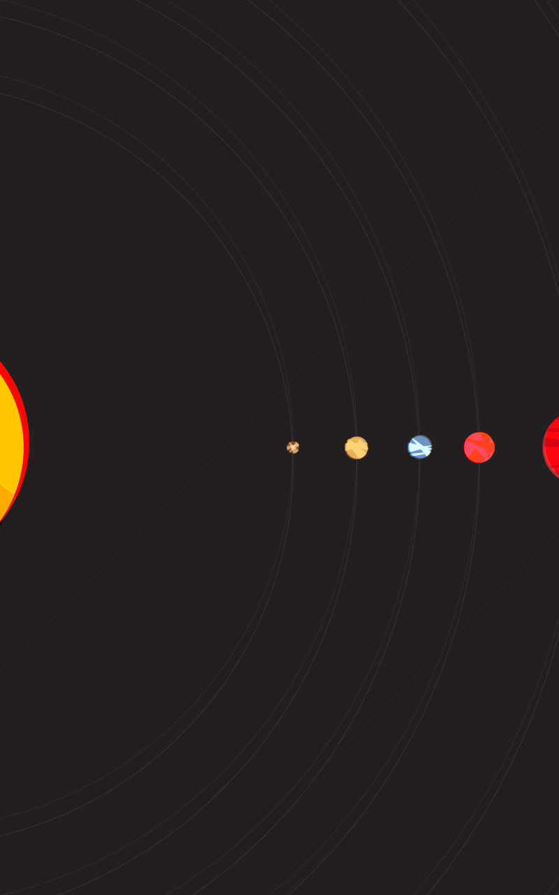 Minimal Solar System Wallpapers