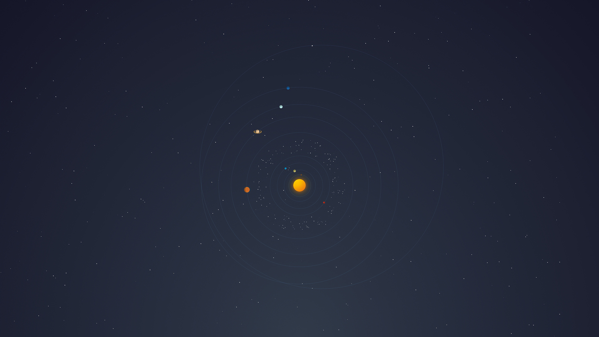 Minimal Solar System Wallpapers