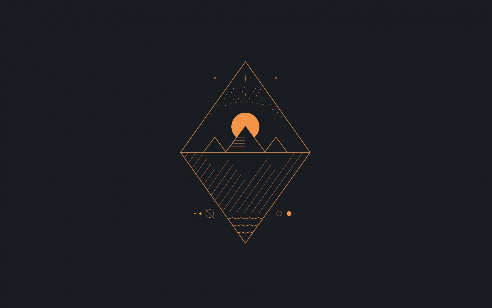 Minimalist Black And Orange Wallpapers