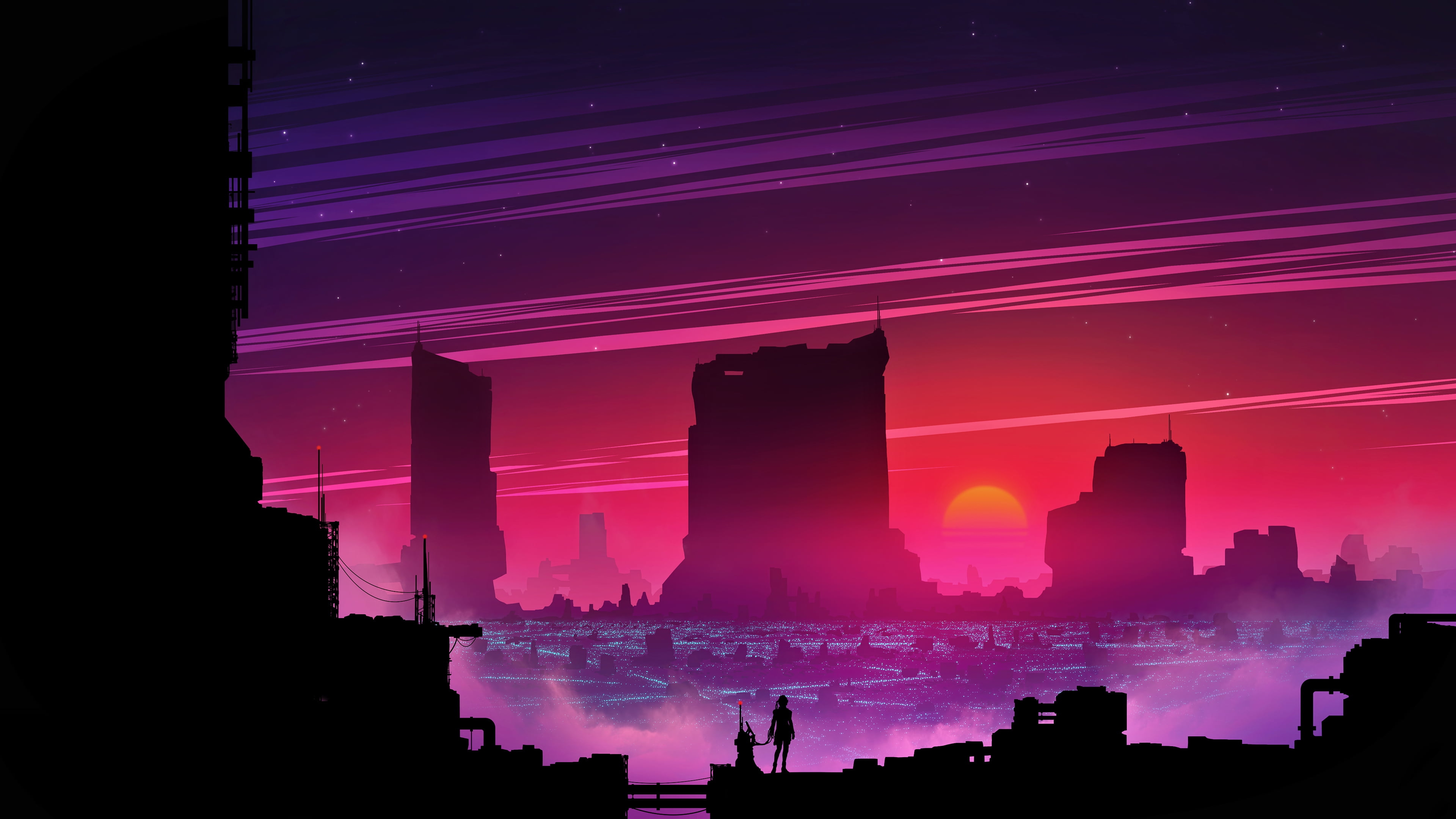 Minimalist Cyberpunk Wallpapers