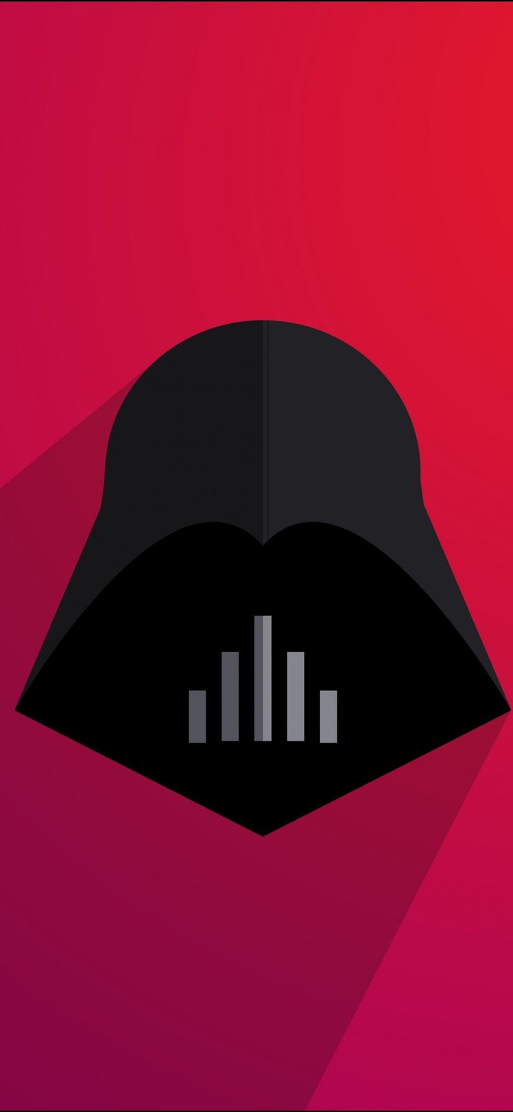 Minimalist Darth Vader Grey Wallpapers