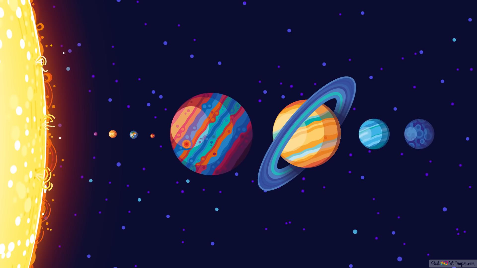 Minimalist Solar System Wallpapers