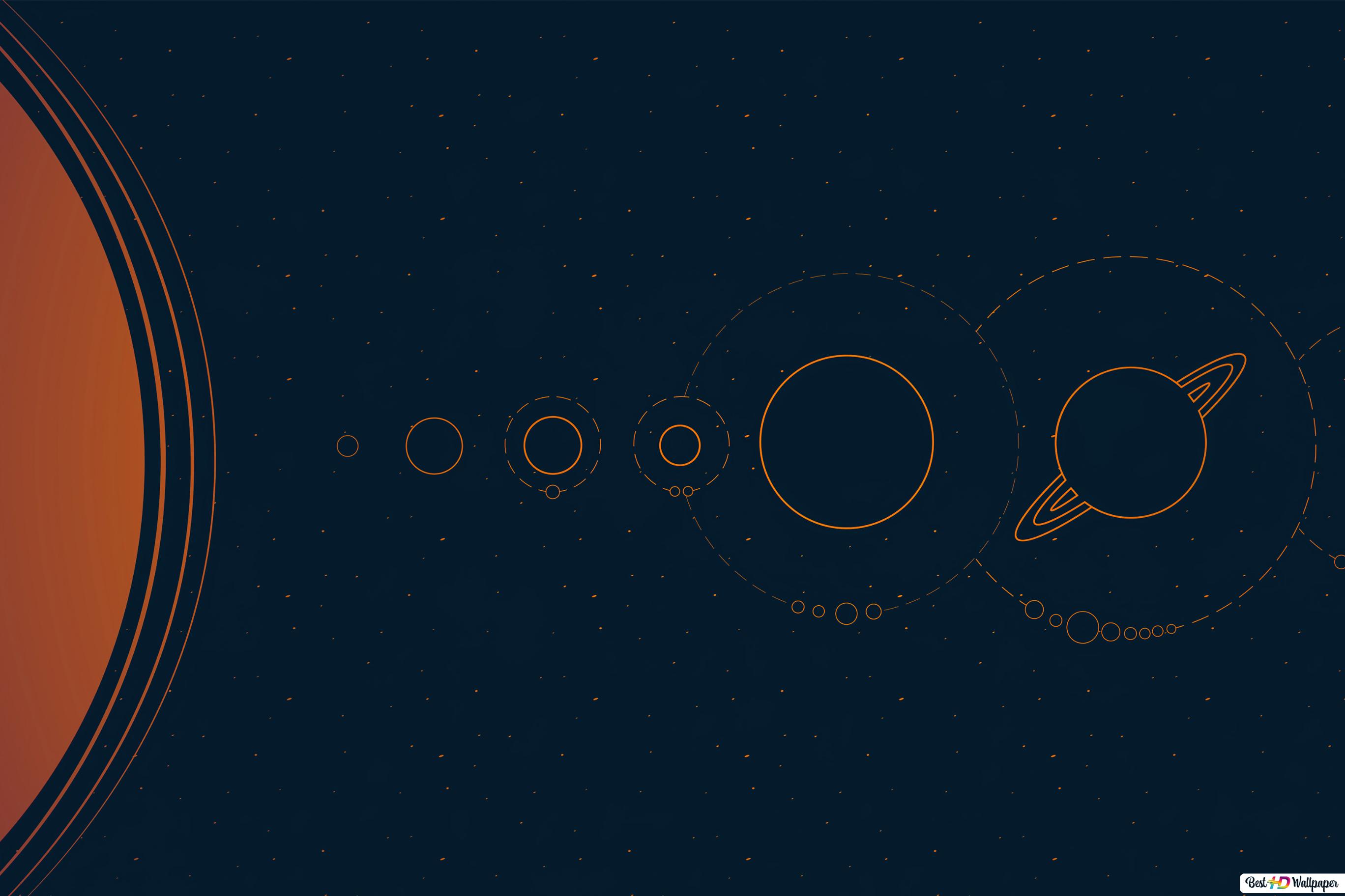 Minimalist Solar System Wallpapers