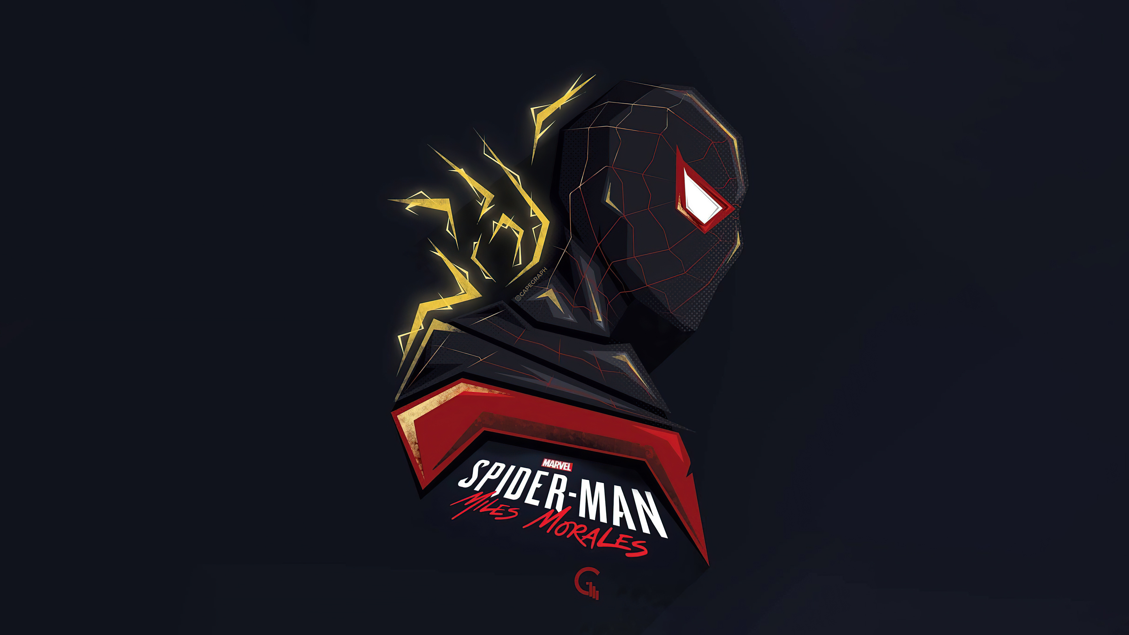 Minimalist Spiderman Into The Spider-Verse 4K Wallpapers