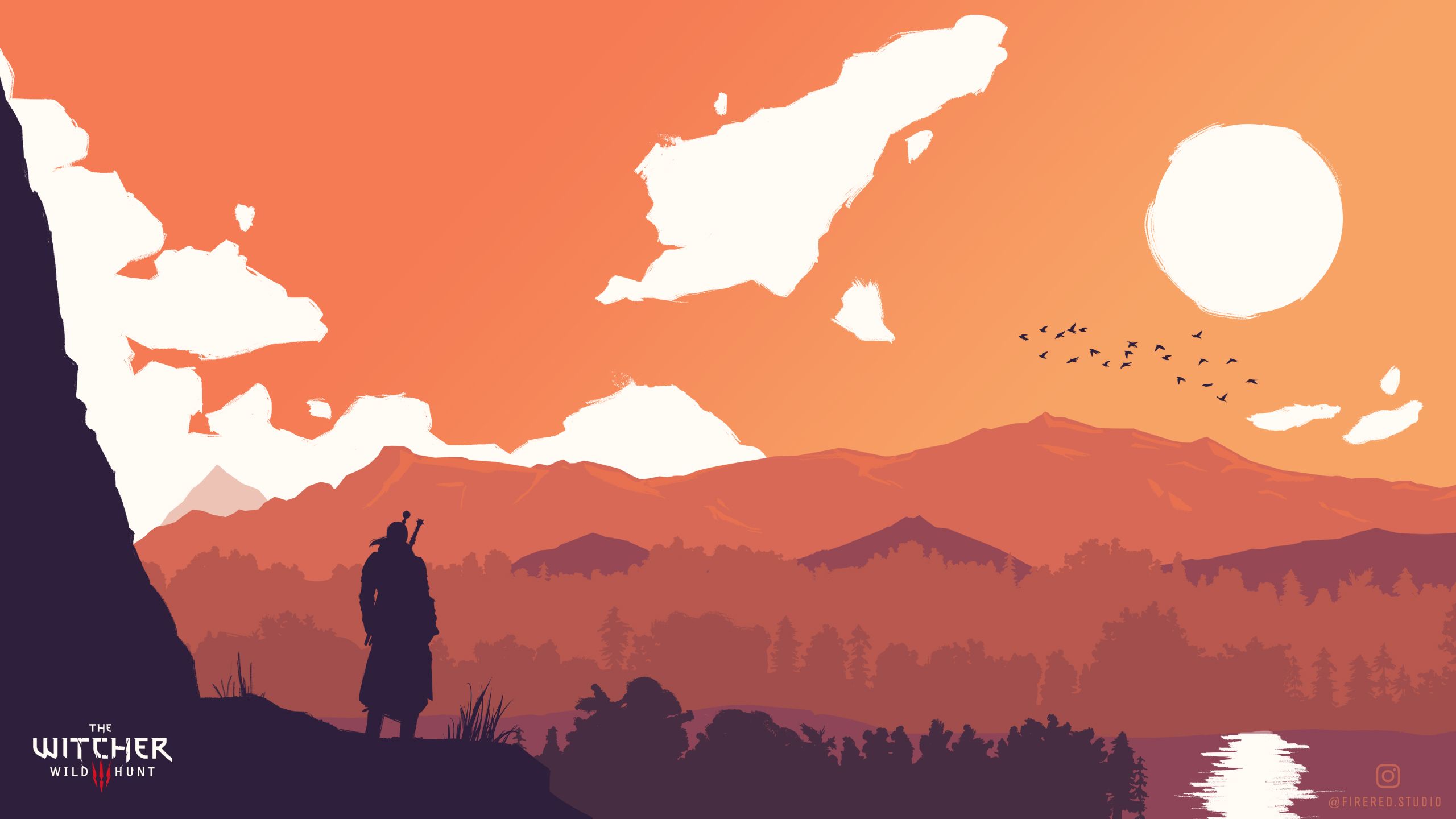 Minimalist The Witcher Wallpapers