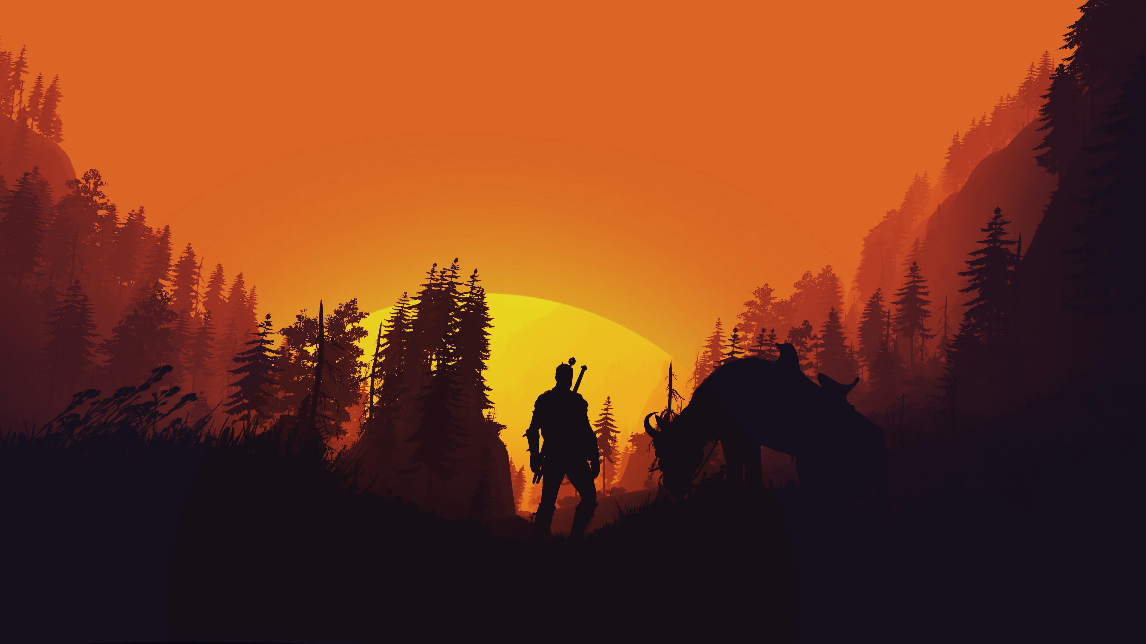 Minimalist The Witcher Wallpapers