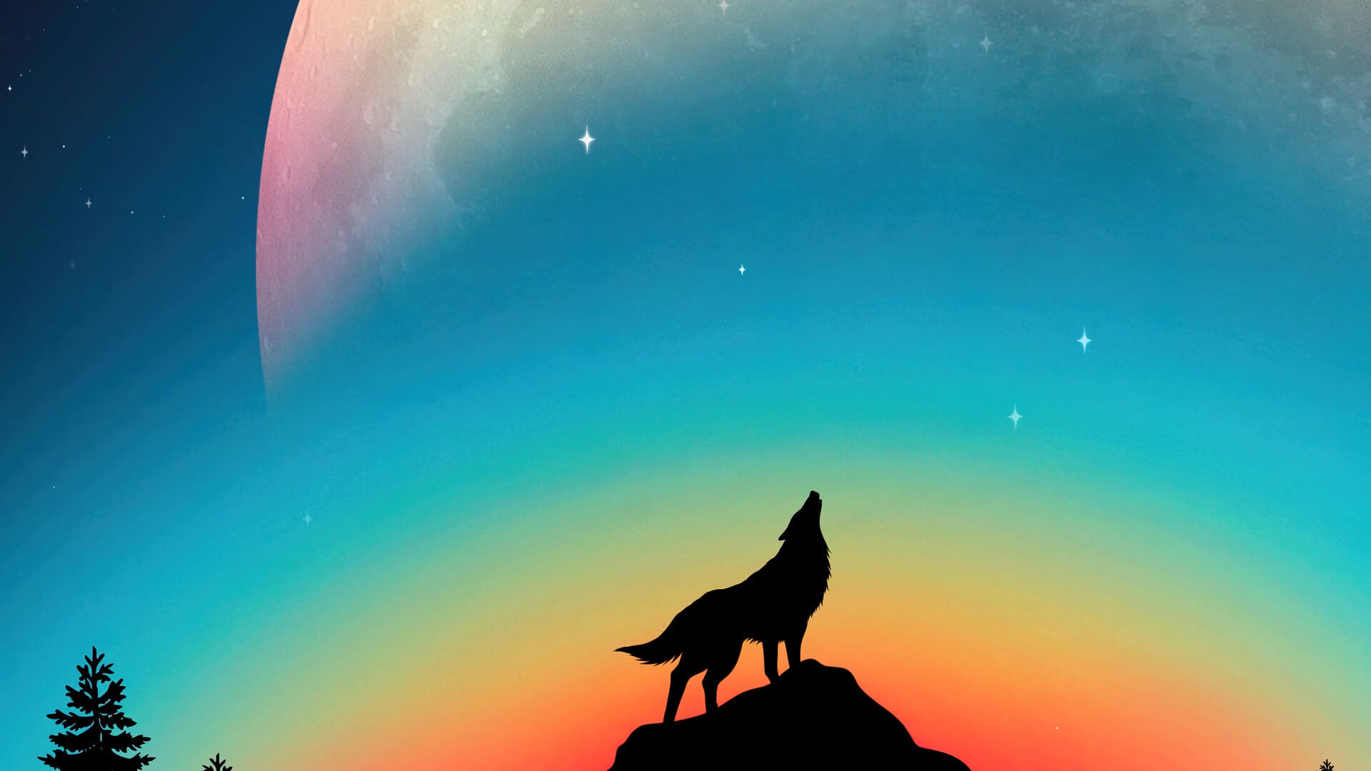 Minimalist Wolf Wallpapers