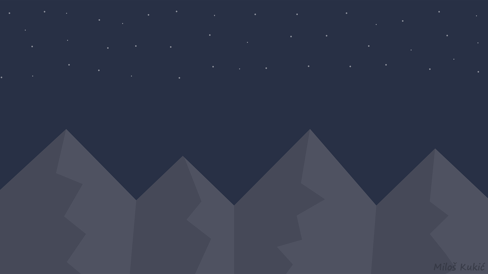 Mountain Minimalist Night Wallpapers