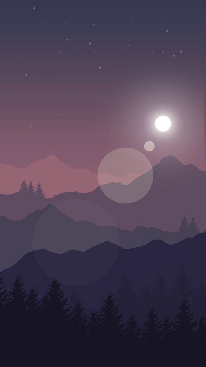 Mountain Minimalist Night Wallpapers