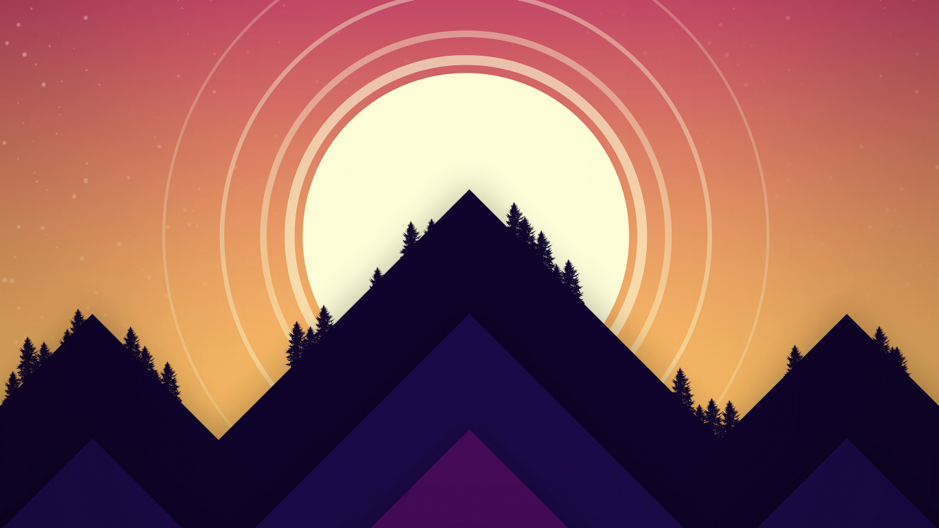 Mountain Peaks Minimal Wallpapers