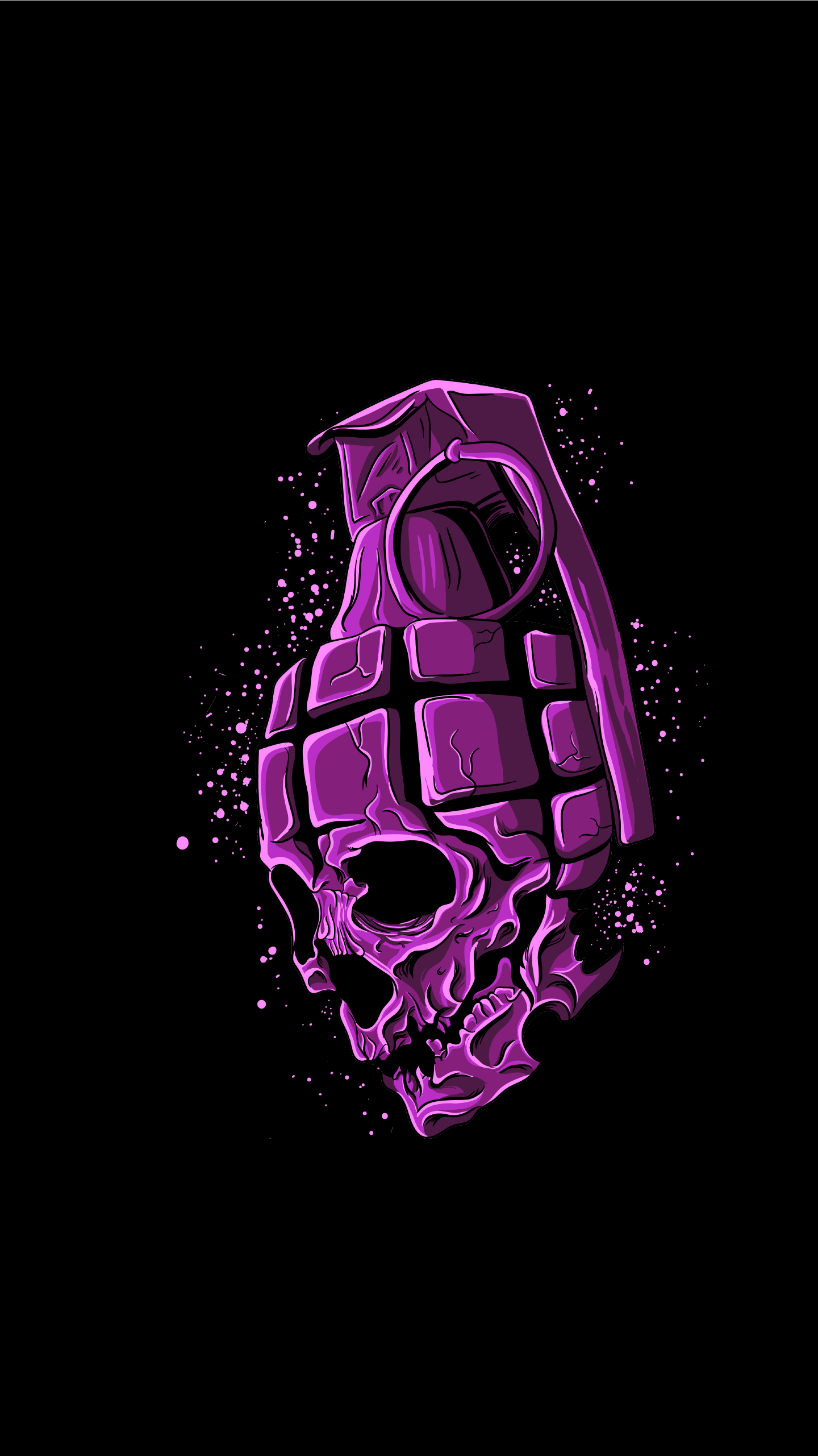 Neon Color Minimalist Skull Wallpapers