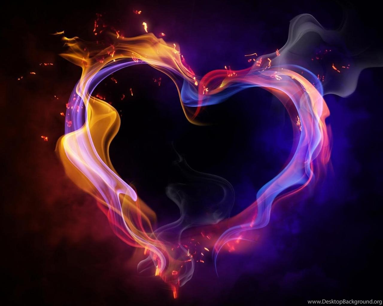 Neon Light Heart Wallpapers