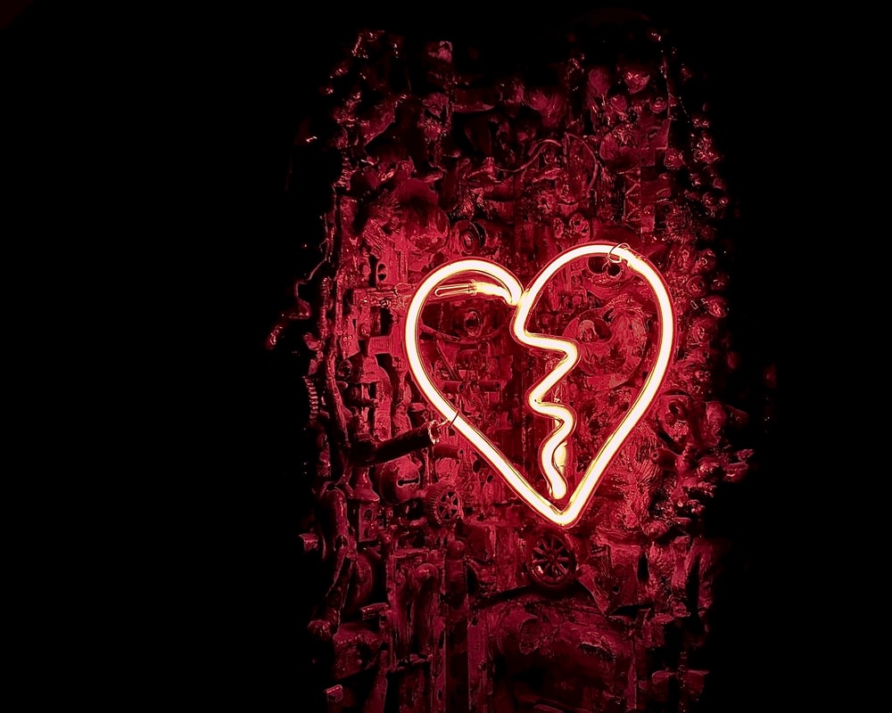 Neon Light Heart Wallpapers