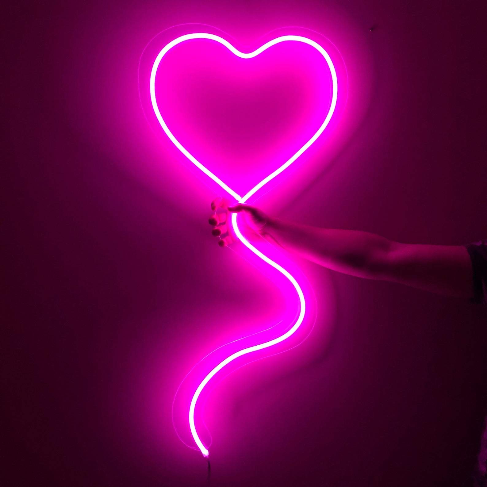 Neon Light Heart Wallpapers