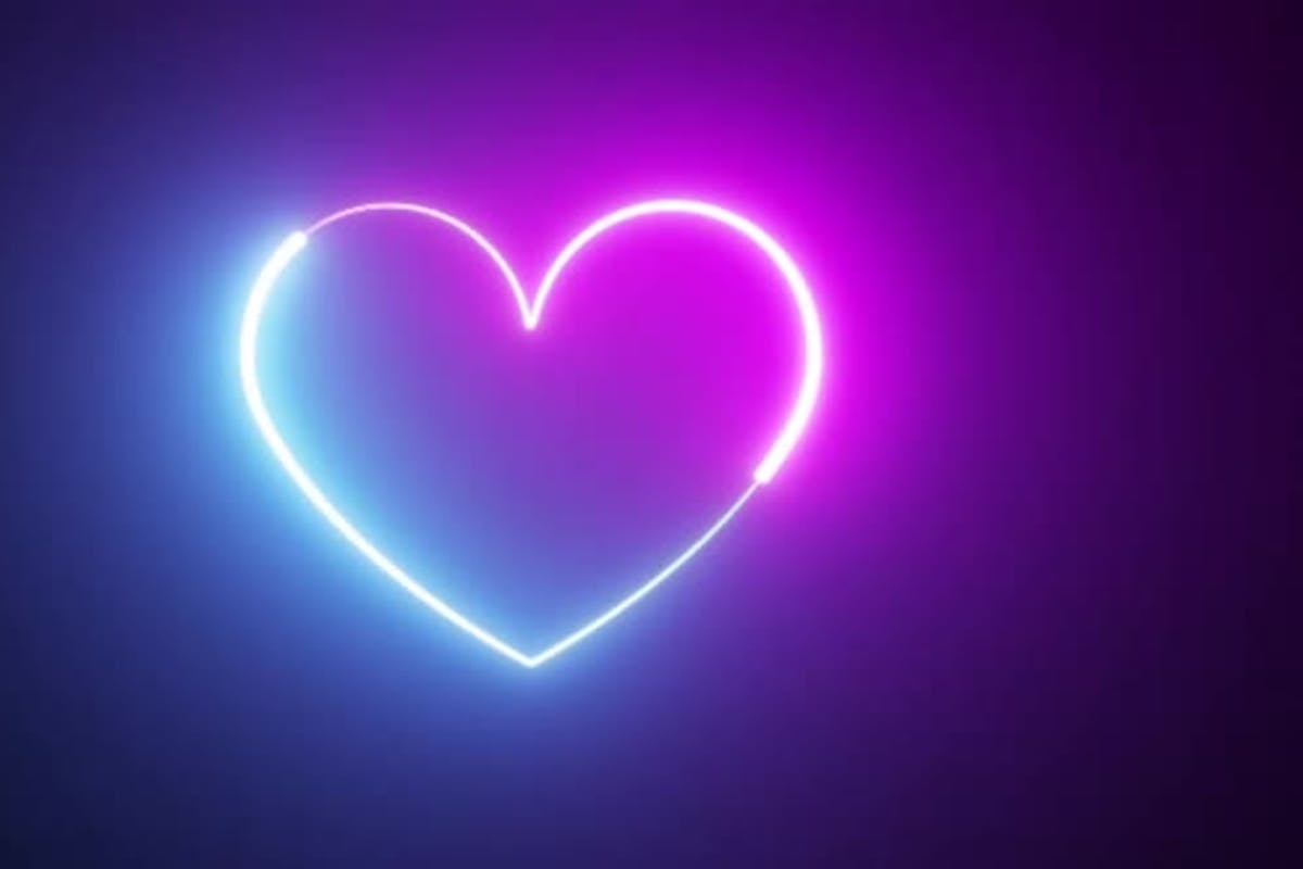 Neon Light Heart Wallpapers