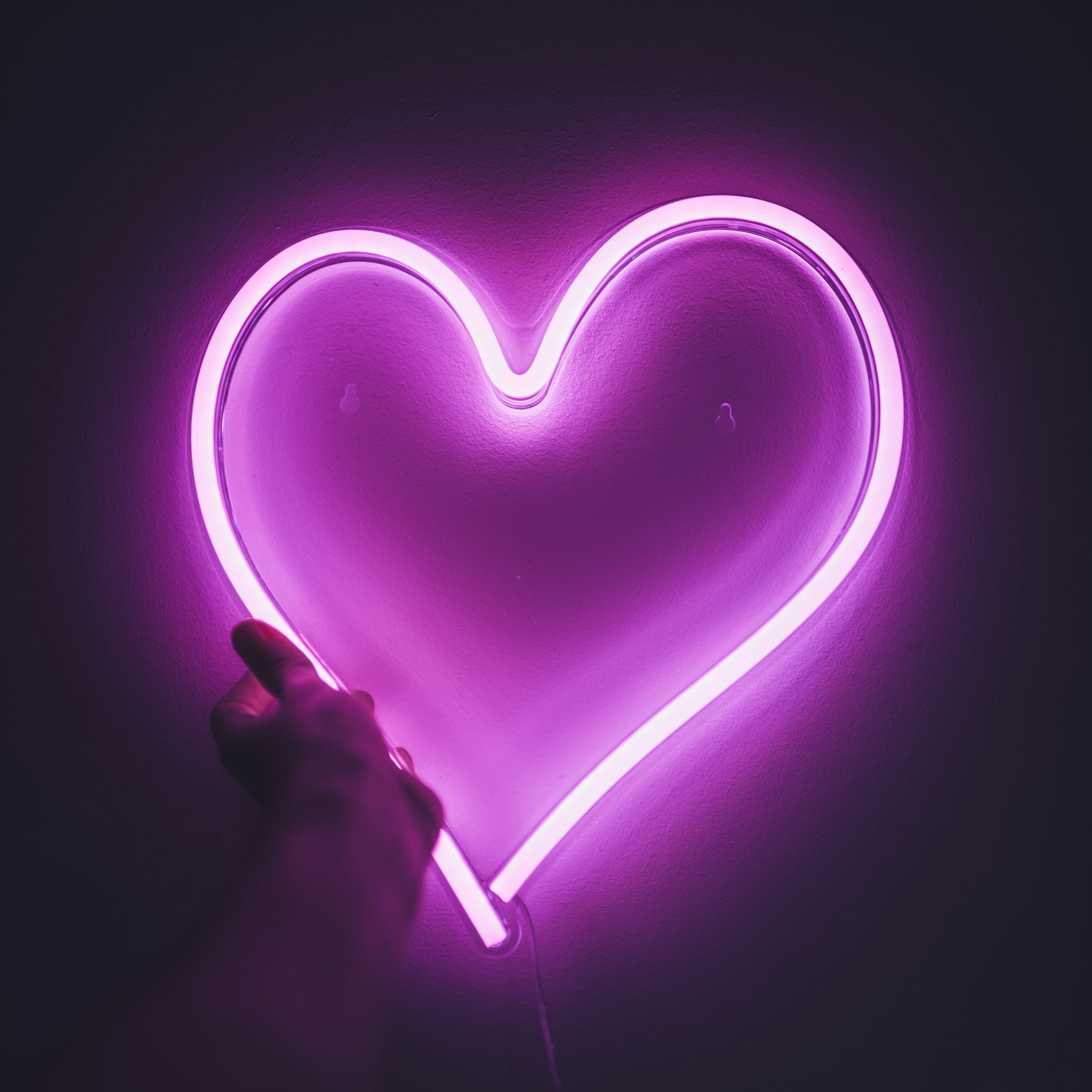 Neon Light Heart Wallpapers