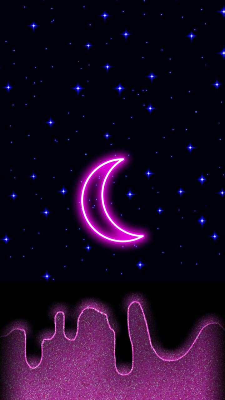 Neon Moon Art Wallpapers