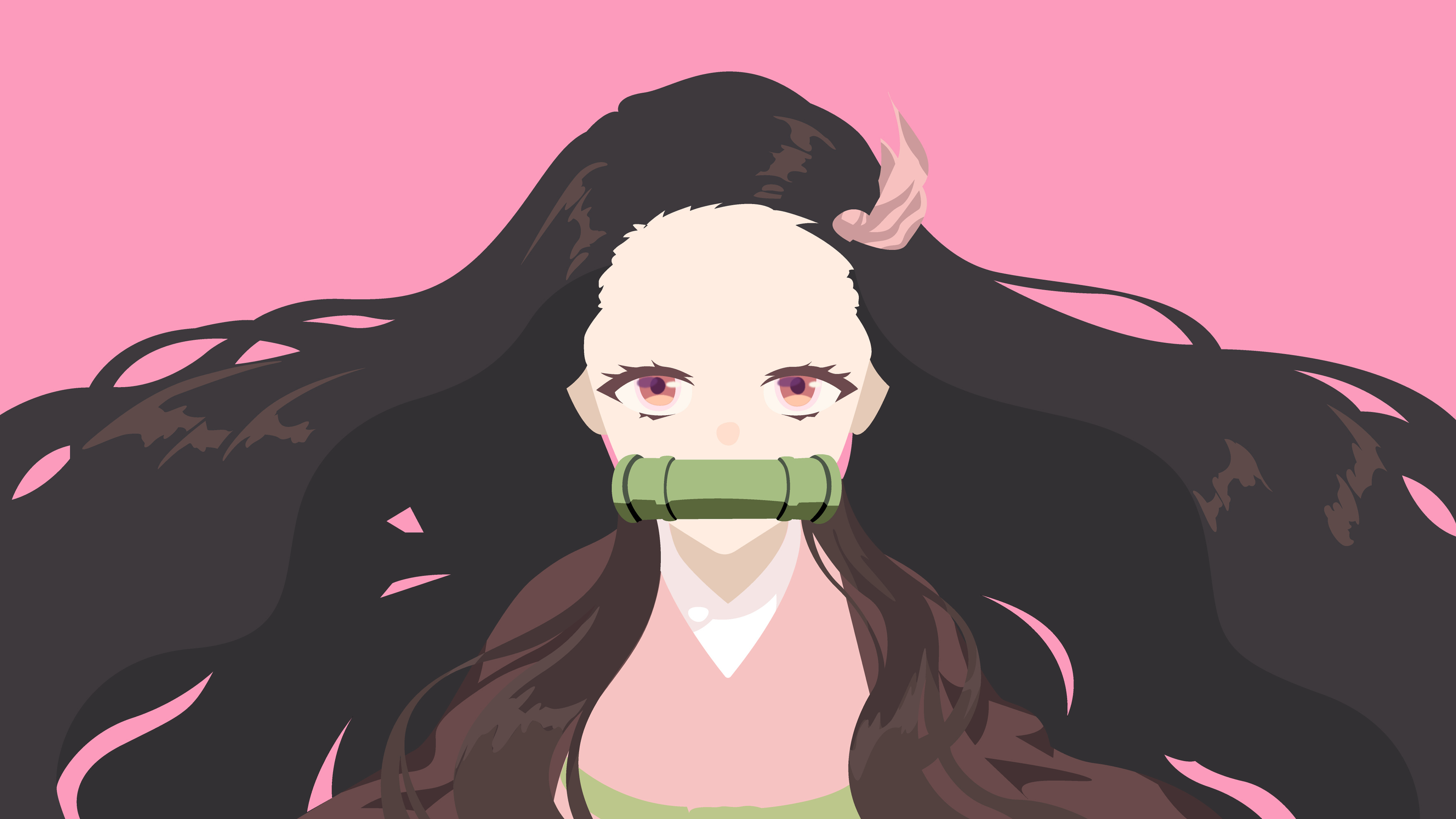 Nezuko Kamado Minimalist Wallpapers