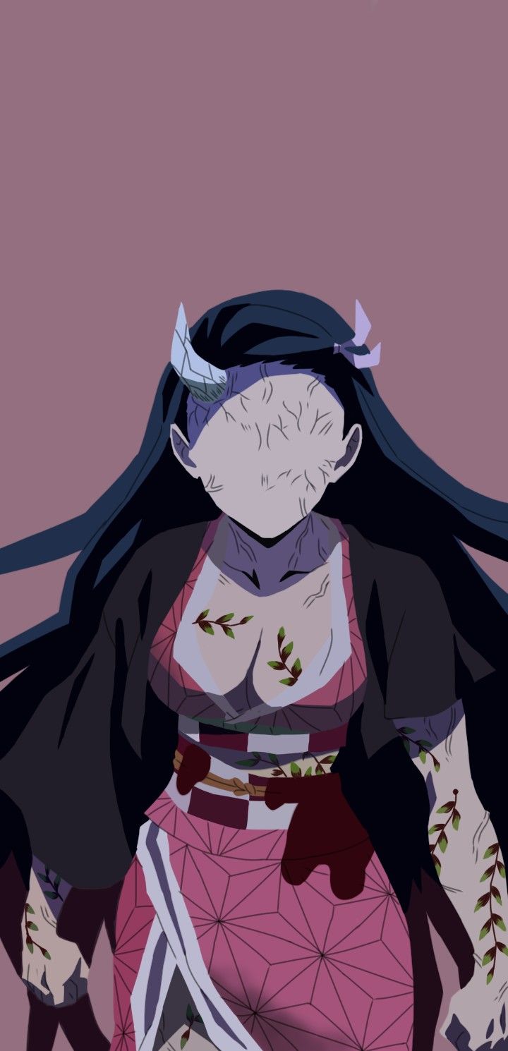 Nezuko Kamado Minimalist Wallpapers