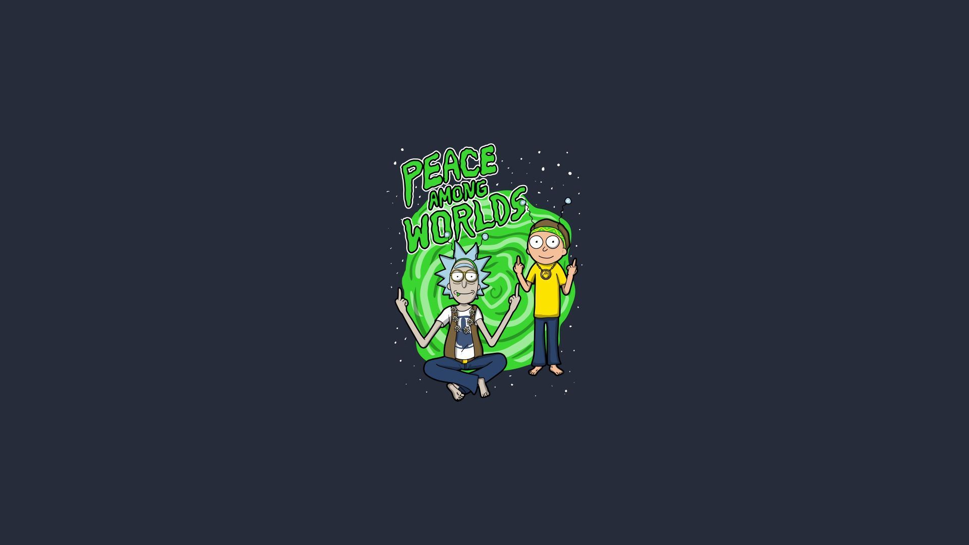 Rick And Morty Headshot Minimal Wallpapers