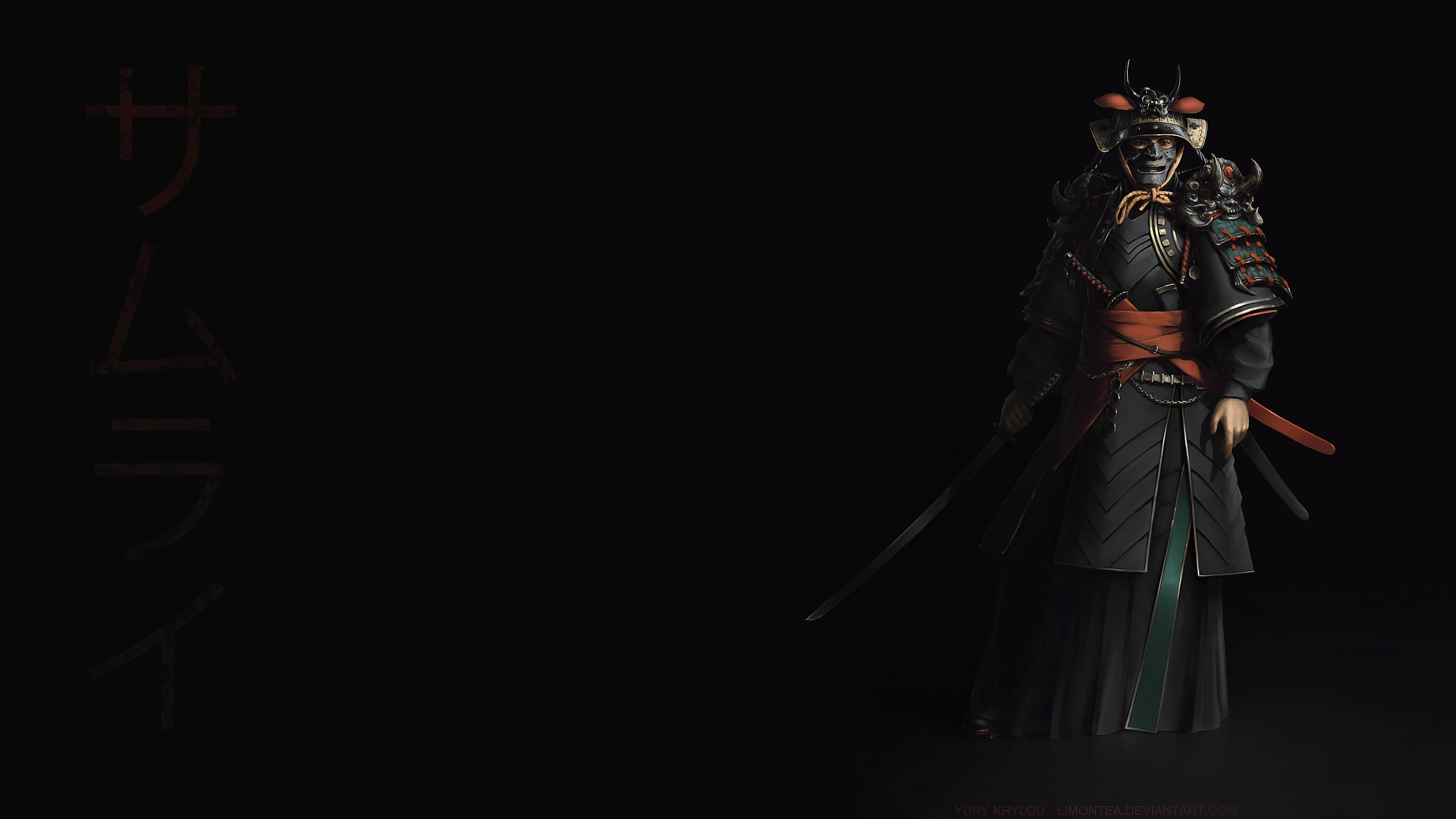 Samurai Minimal 4K Wallpapers