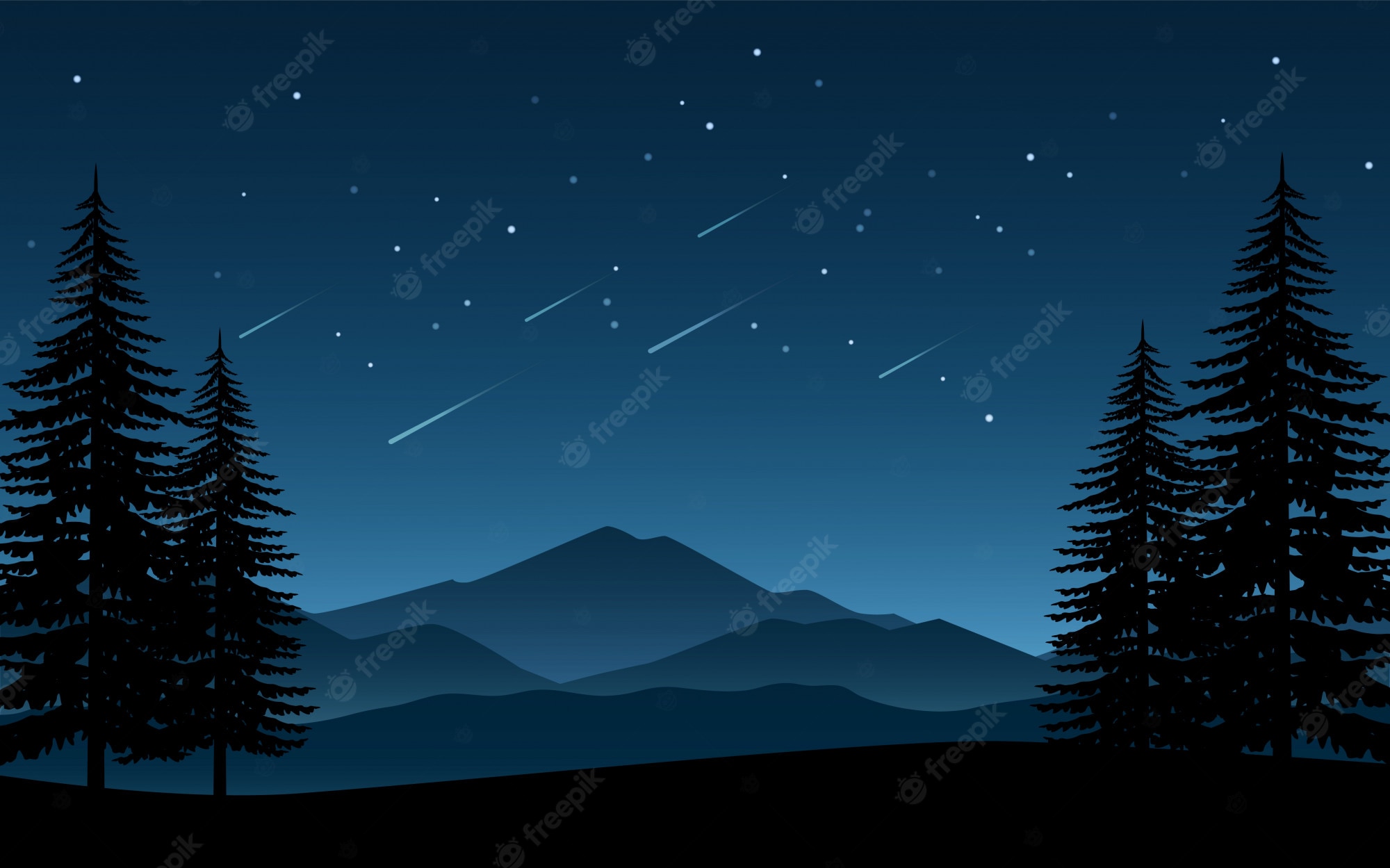 Shooting Stars Minimal Wallpapers