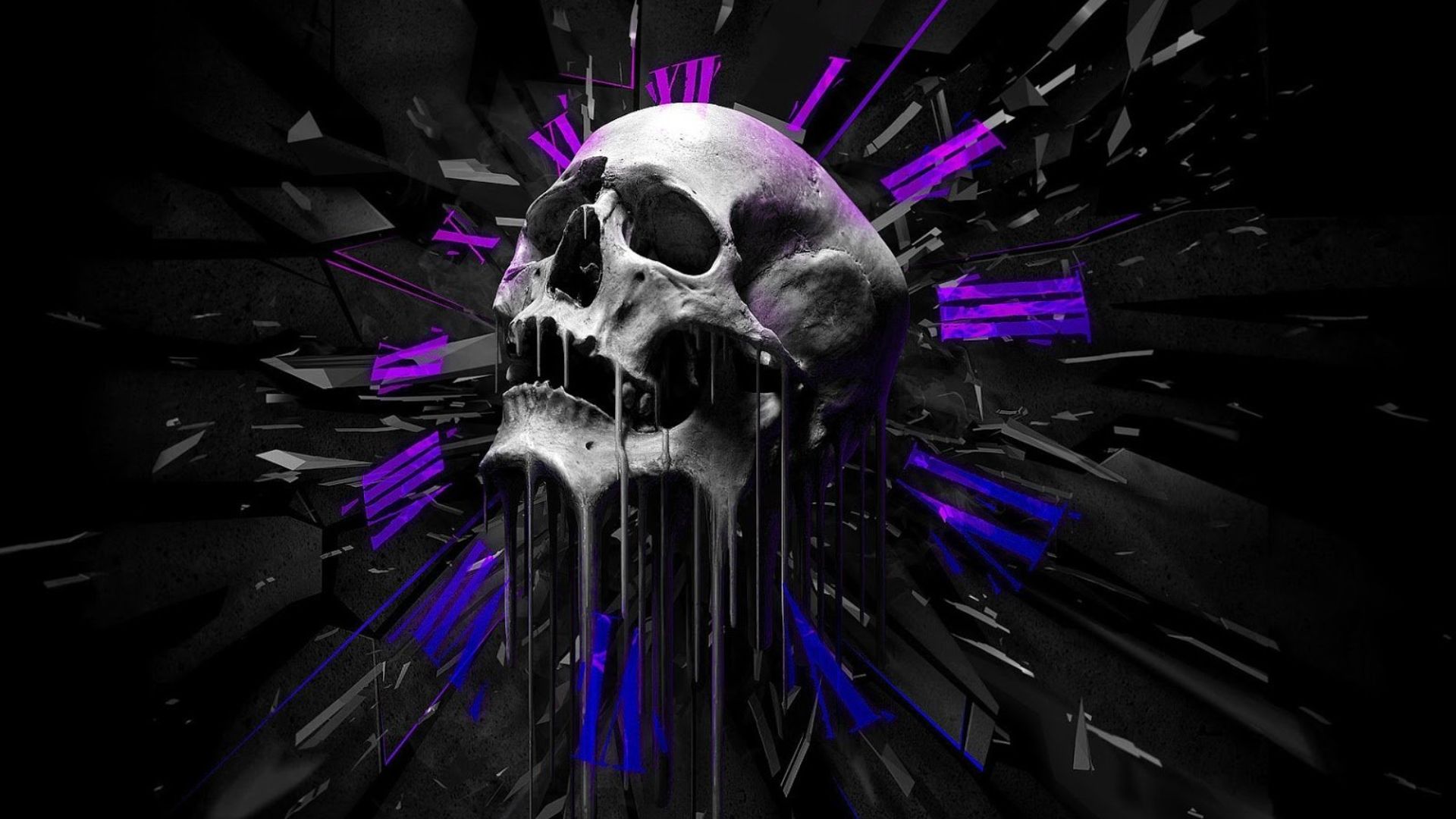 Skull Fire Minimal Wallpapers