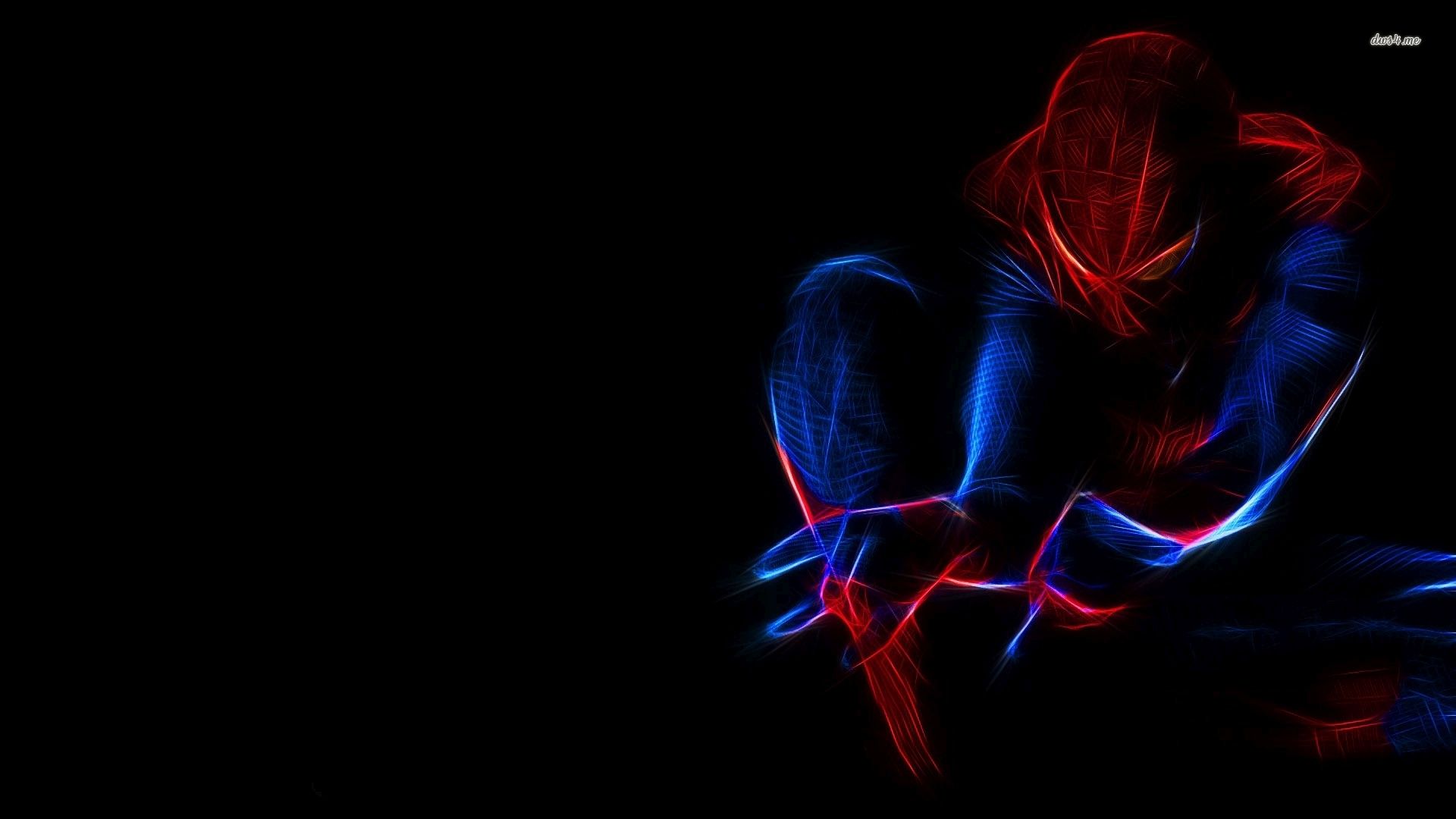 Spider Man Glowing Minimal Art Wallpapers