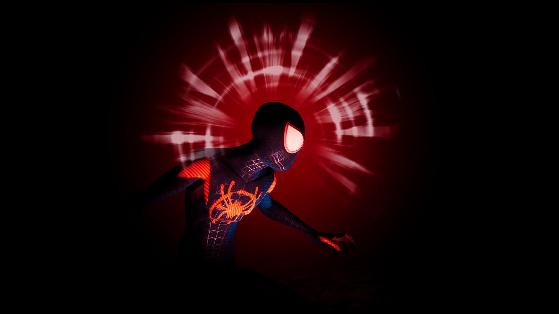 Spider Man Glowing Minimal Art Wallpapers