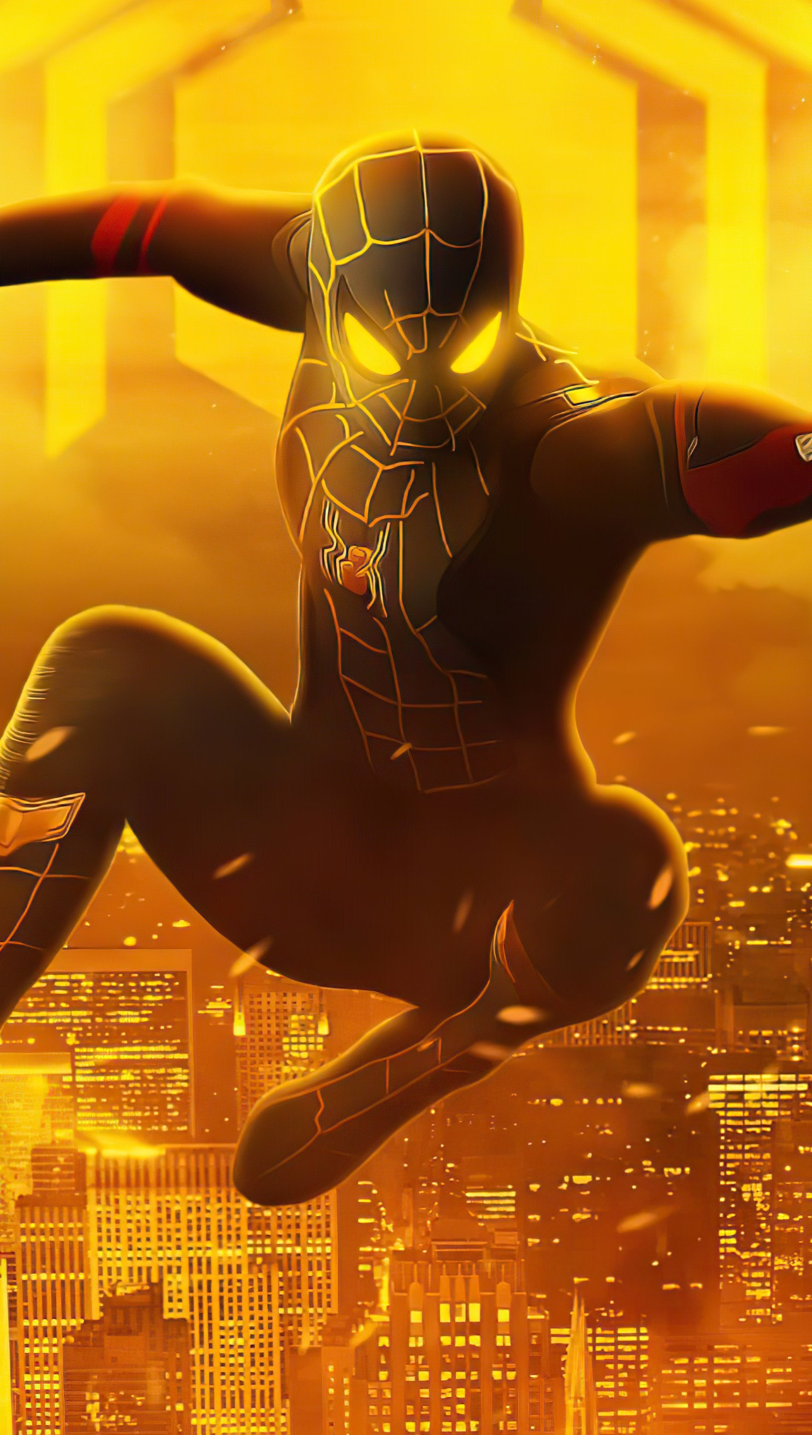 Spider-Man Gold Black Suit Wallpapers