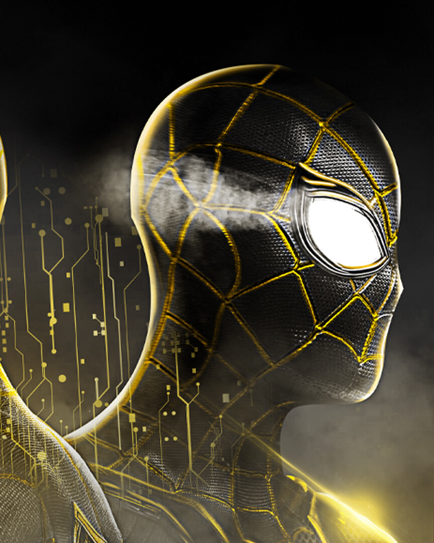 Spider-Man Gold Black Suit Wallpapers