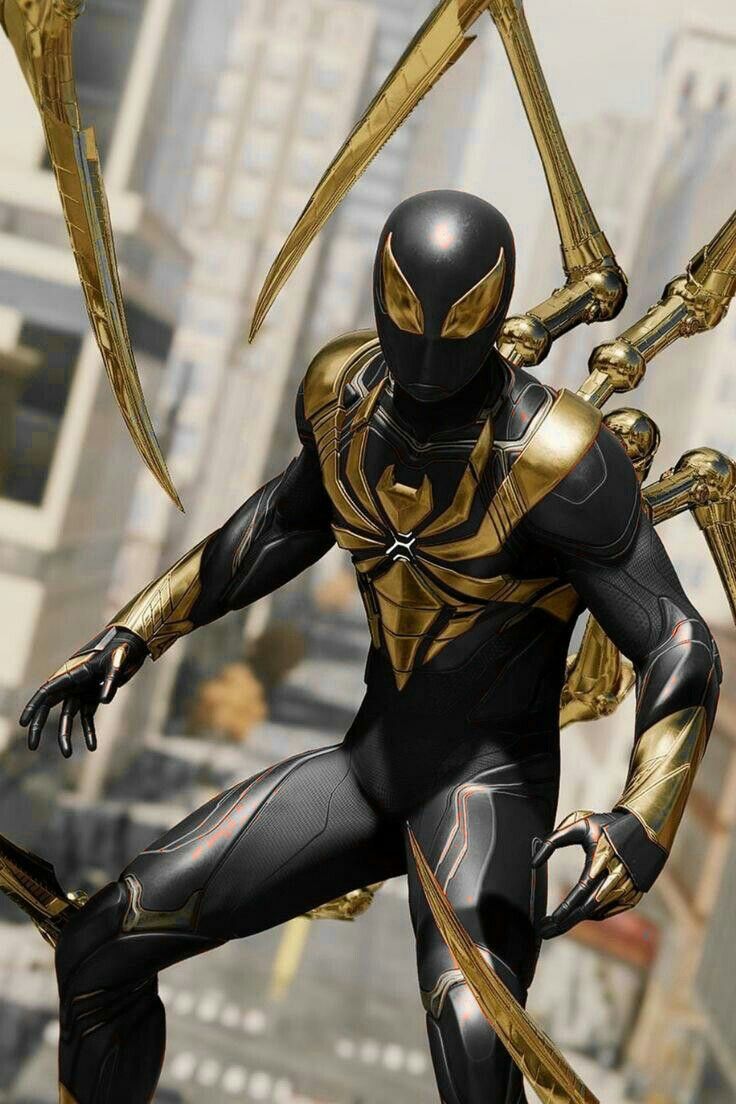 Spider-Man Gold Black Suit Wallpapers