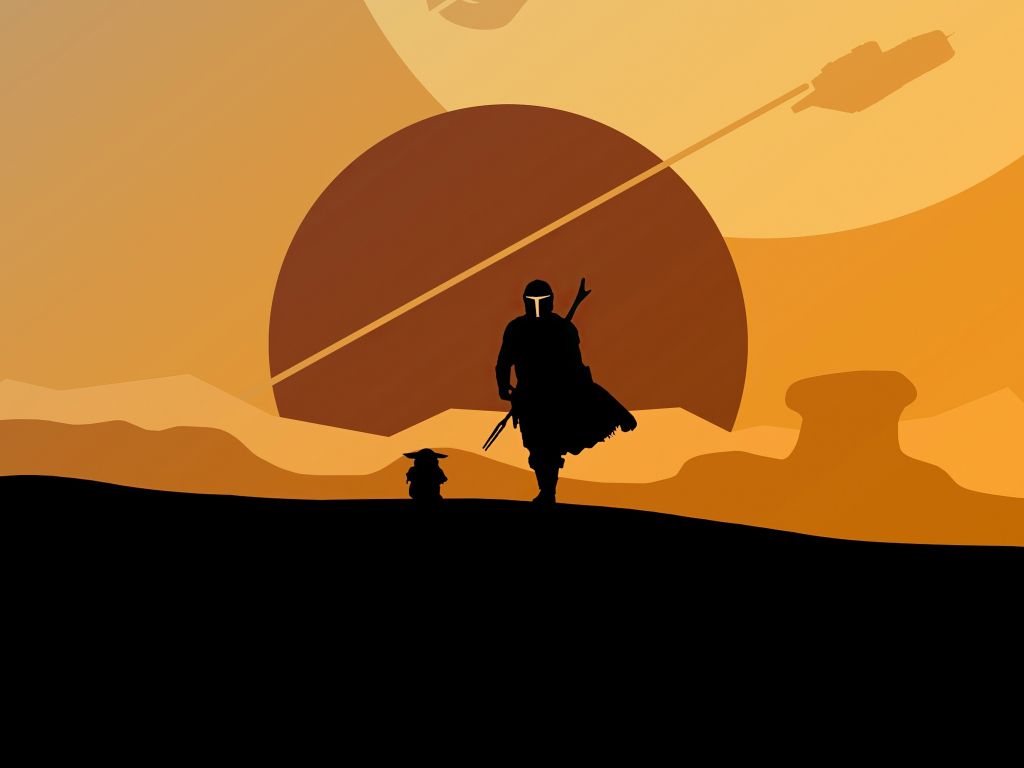 Star Wars The Mandalorian 4K Minimalist Wallpapers