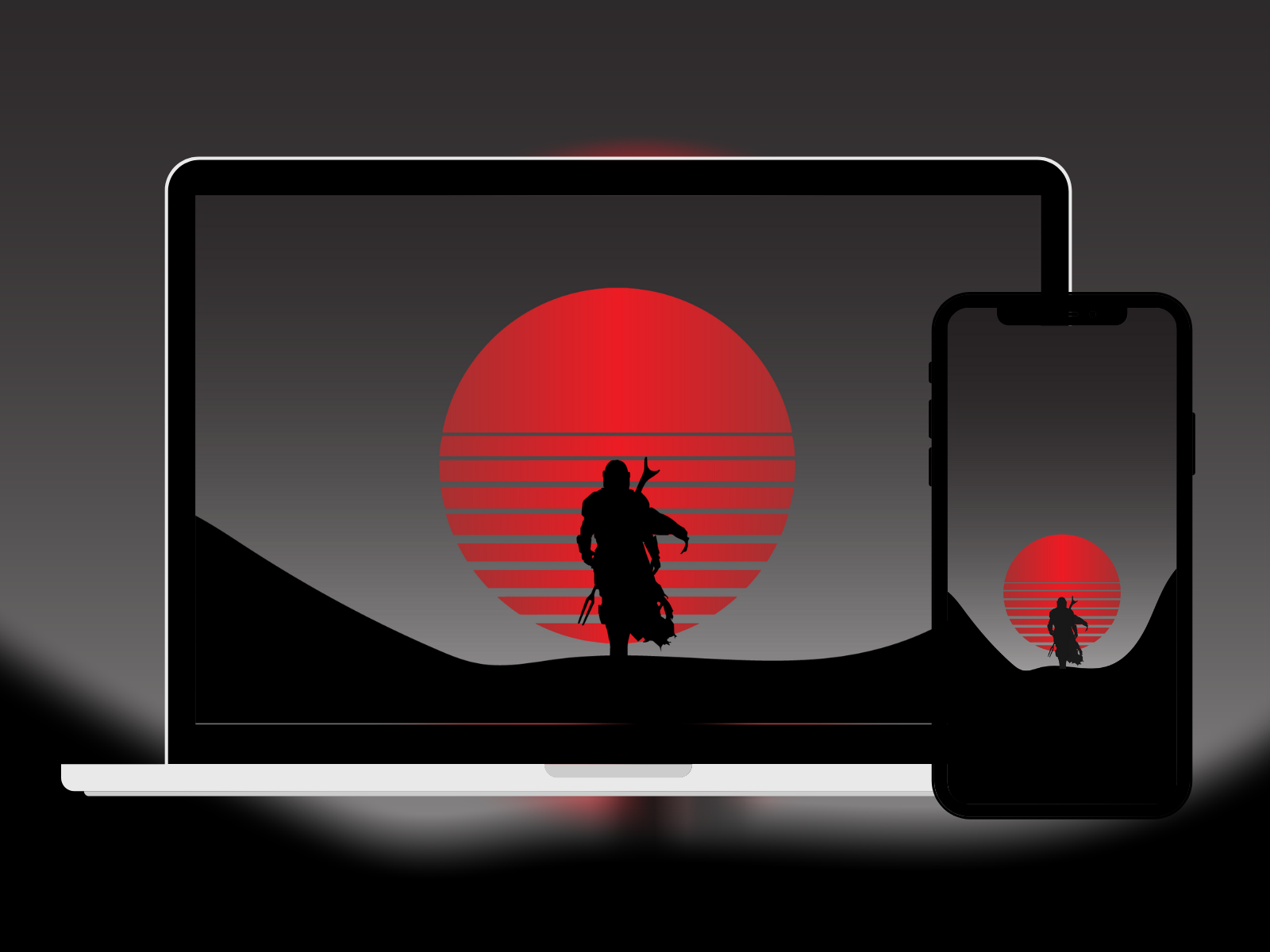 Star Wars The Mandalorian 4K Minimalist Wallpapers