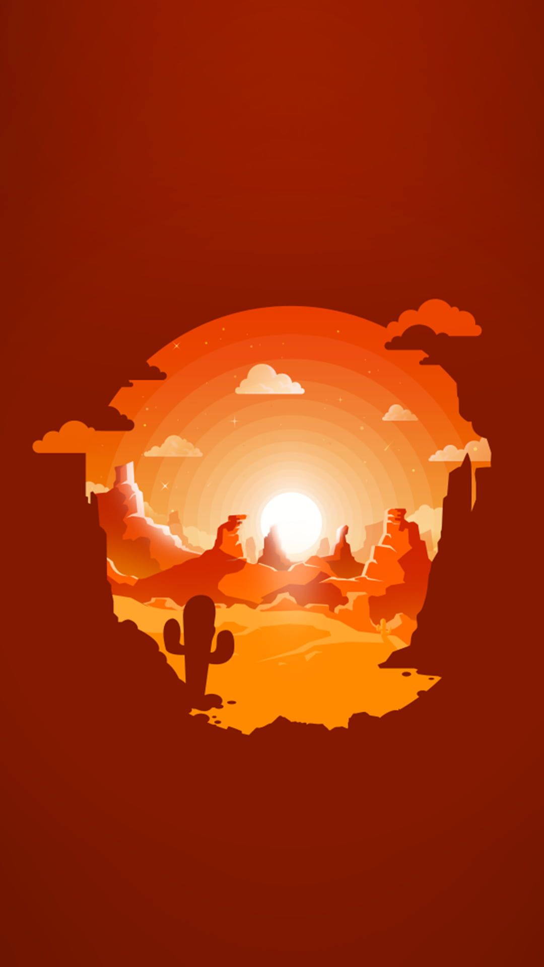 Sun Minimal Flat Artwork Wallpapers