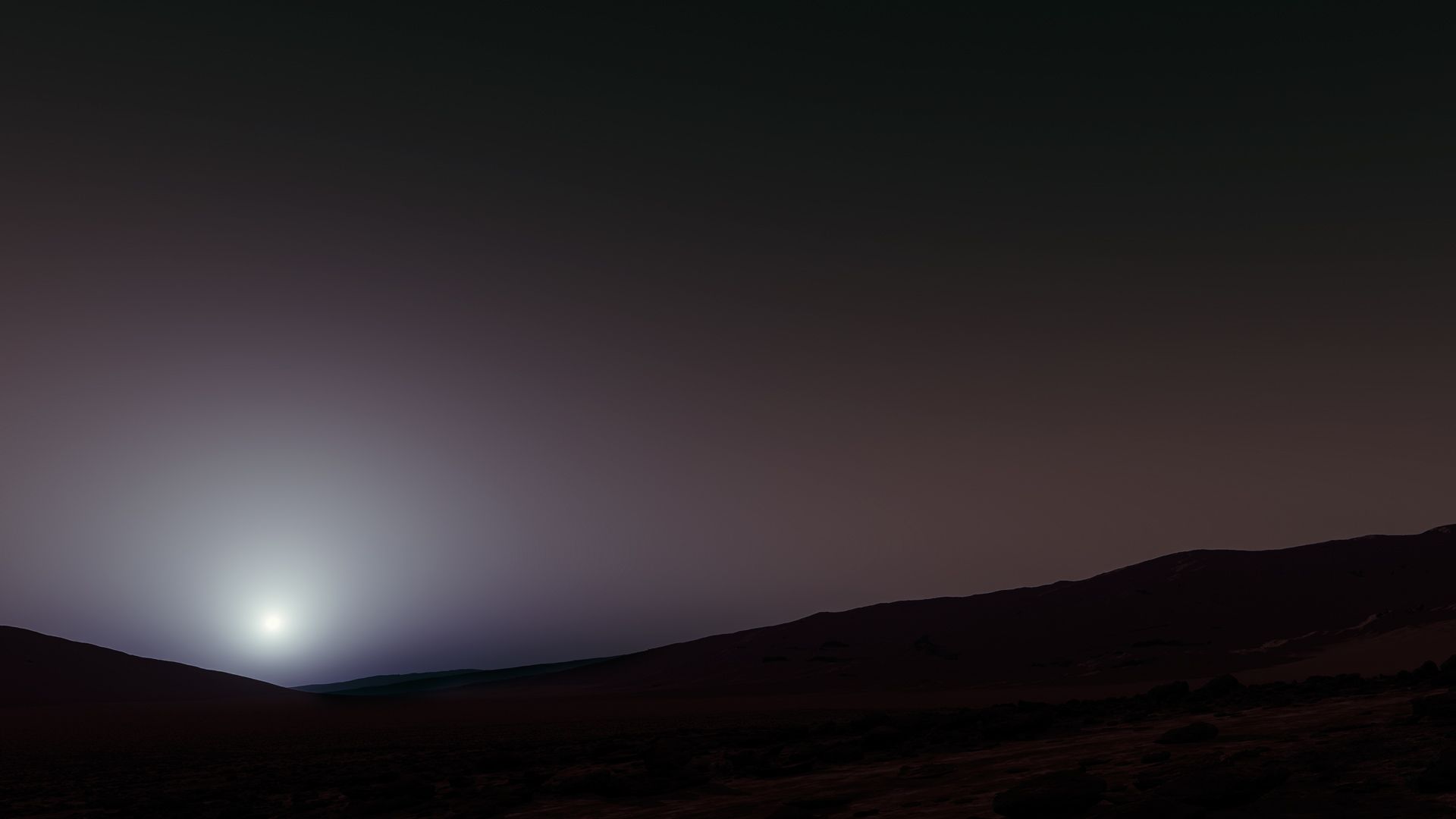 Sunset In Mars Minimal Wallpapers