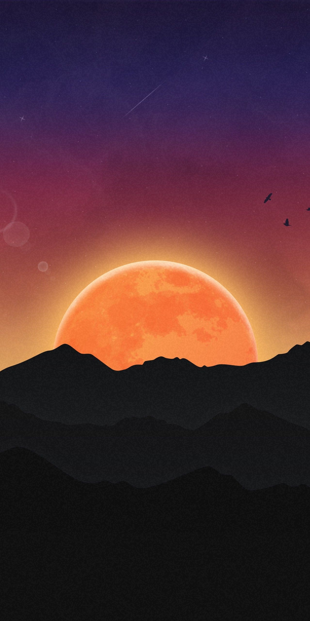 Sunset In Mars Minimal Wallpapers