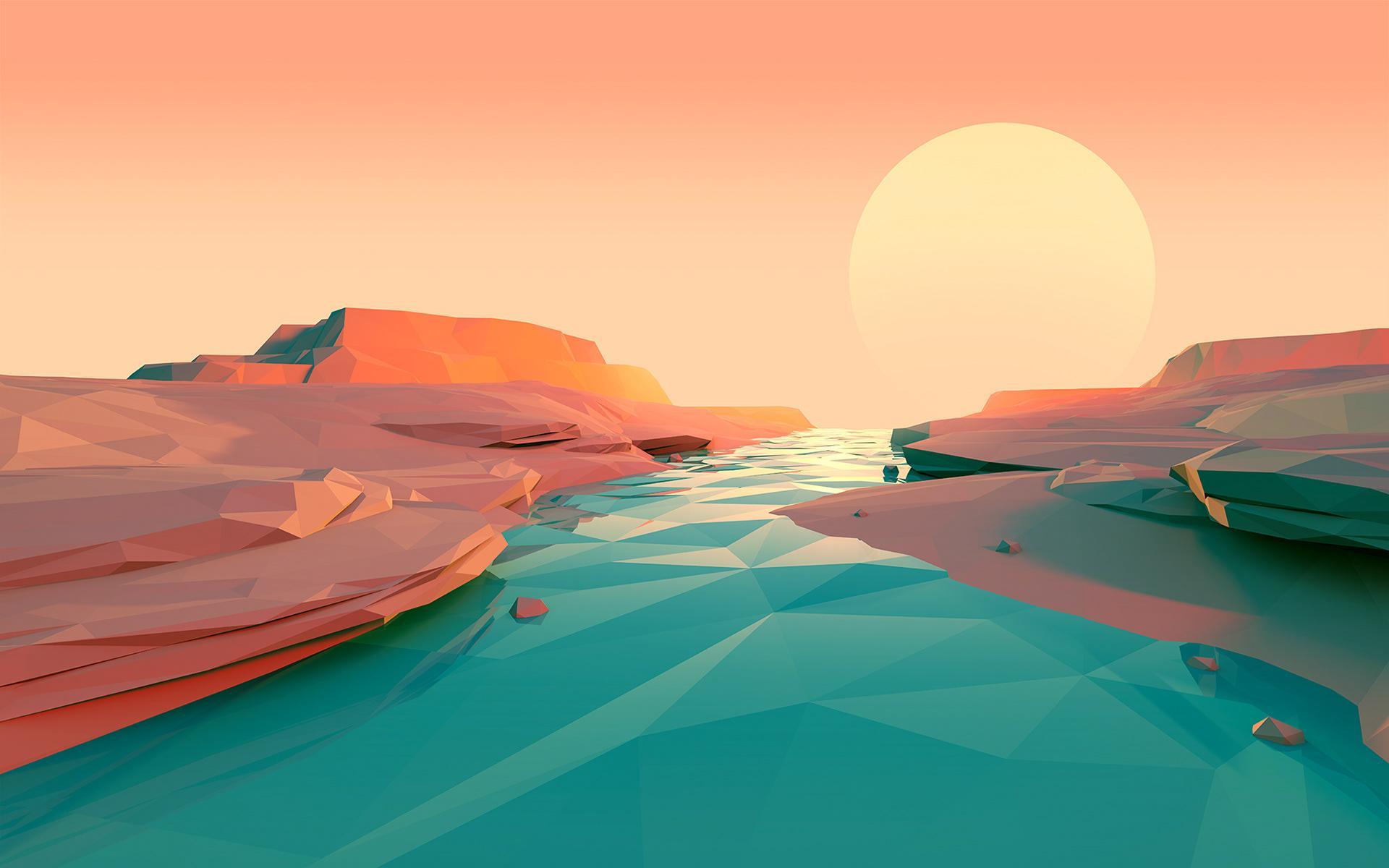 Sunset Scenery Minimal Wallpapers