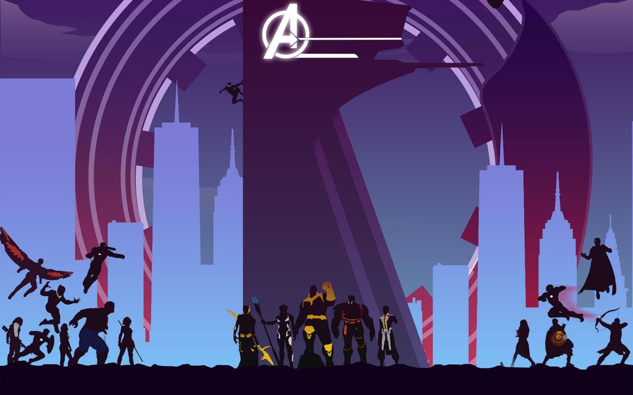 Thanos Minimalism Avengers Infinity War Wallpapers