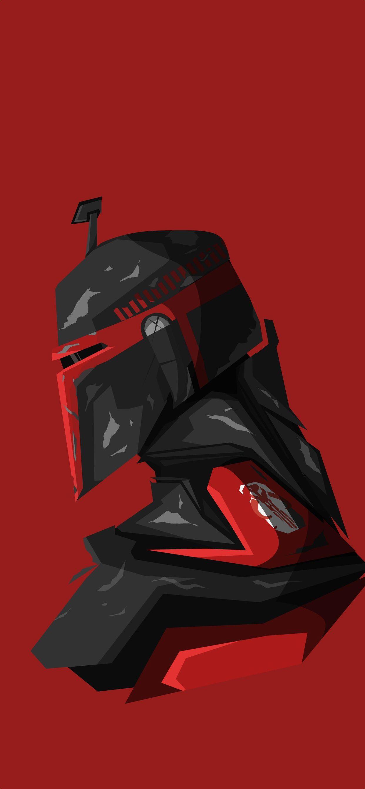 The Mandalorian Minimal Mask Wallpapers