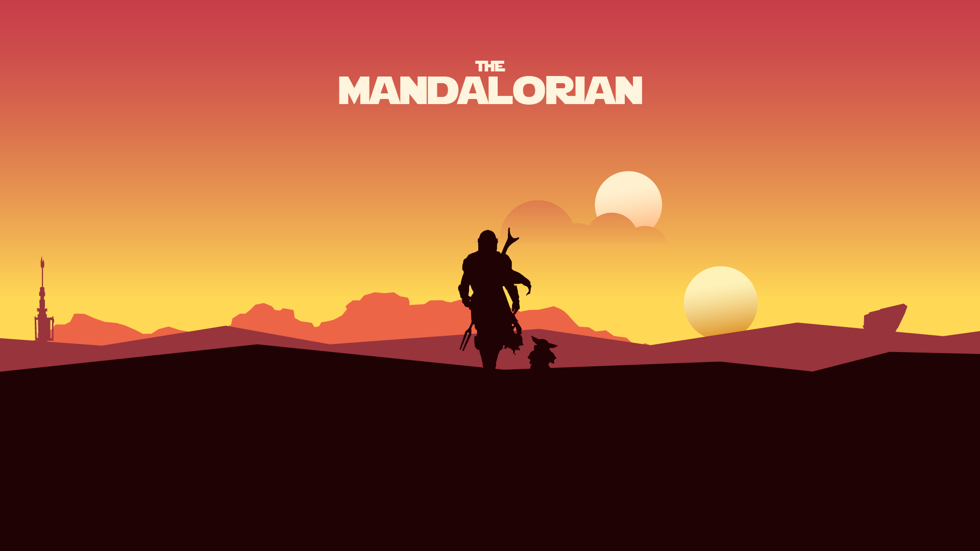 The Mandalorian Minimal Mask Wallpapers