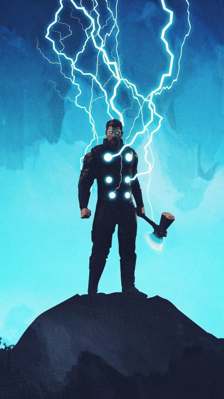 Thor Minimal 4K 2021 Art Wallpapers