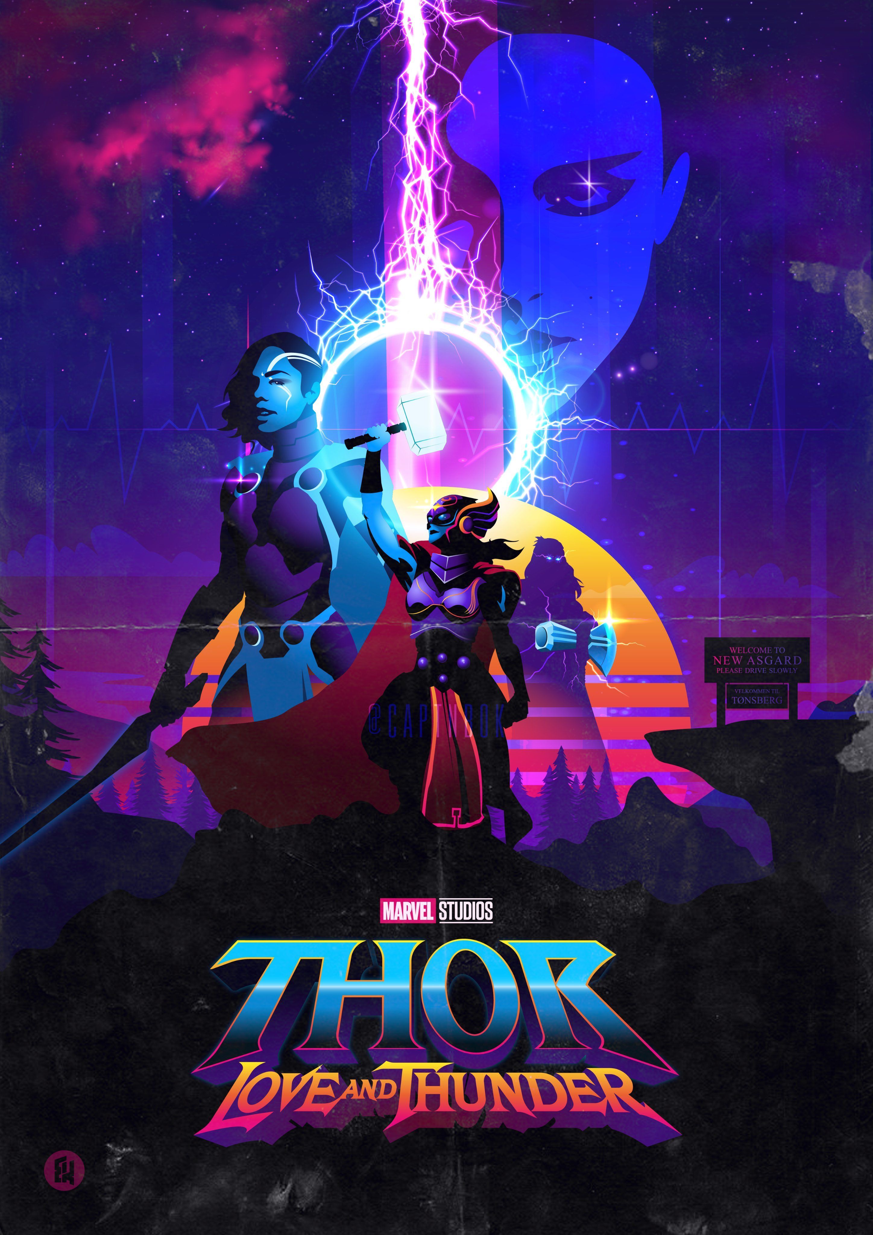 Thor Minimal 4K 2021 Art Wallpapers