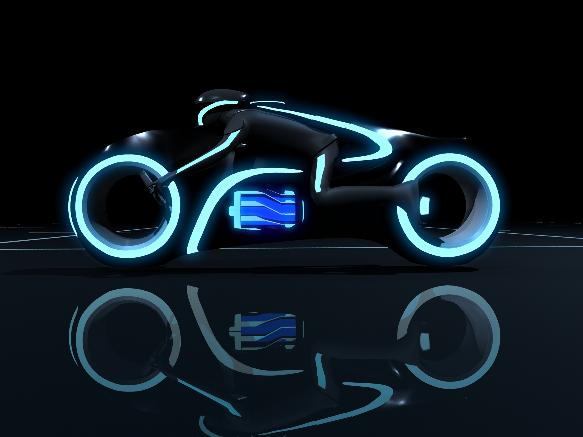 Tron Light Cycle Minimal Wallpapers