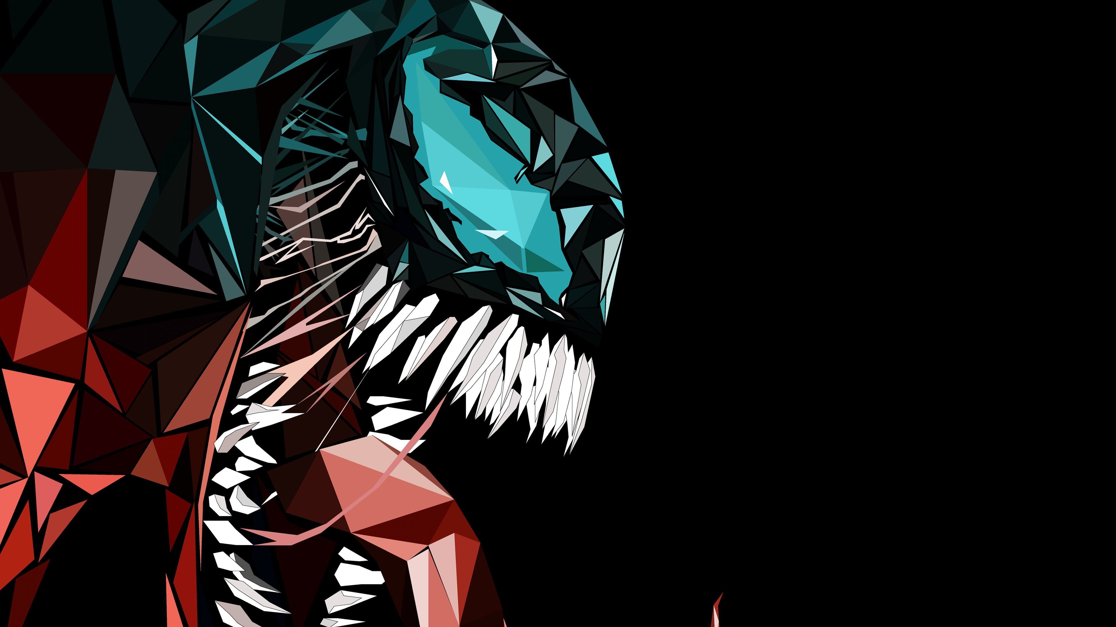 Venom Minimal Design 5K Wallpapers