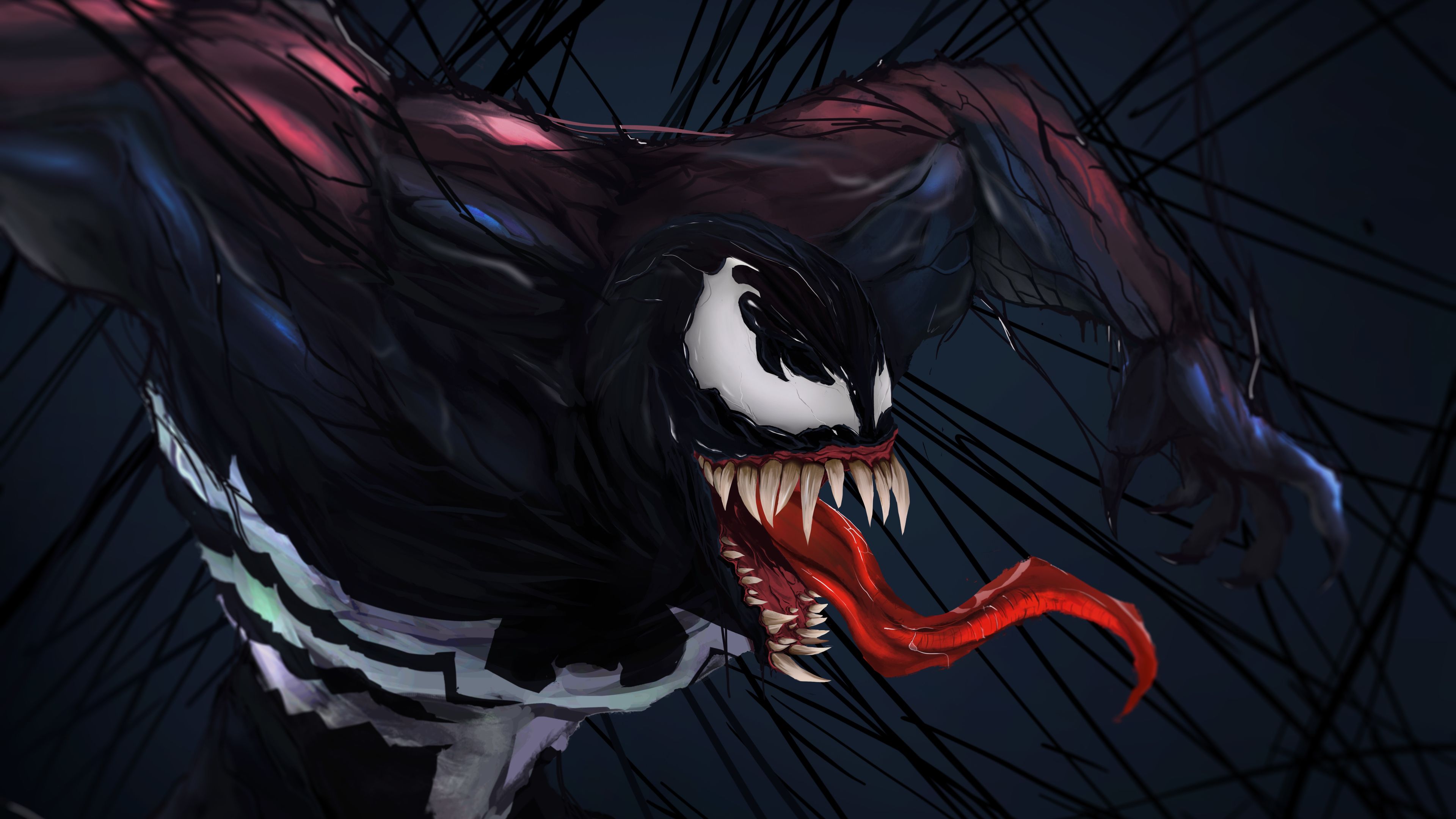 Venom Minimal Design 5K Wallpapers