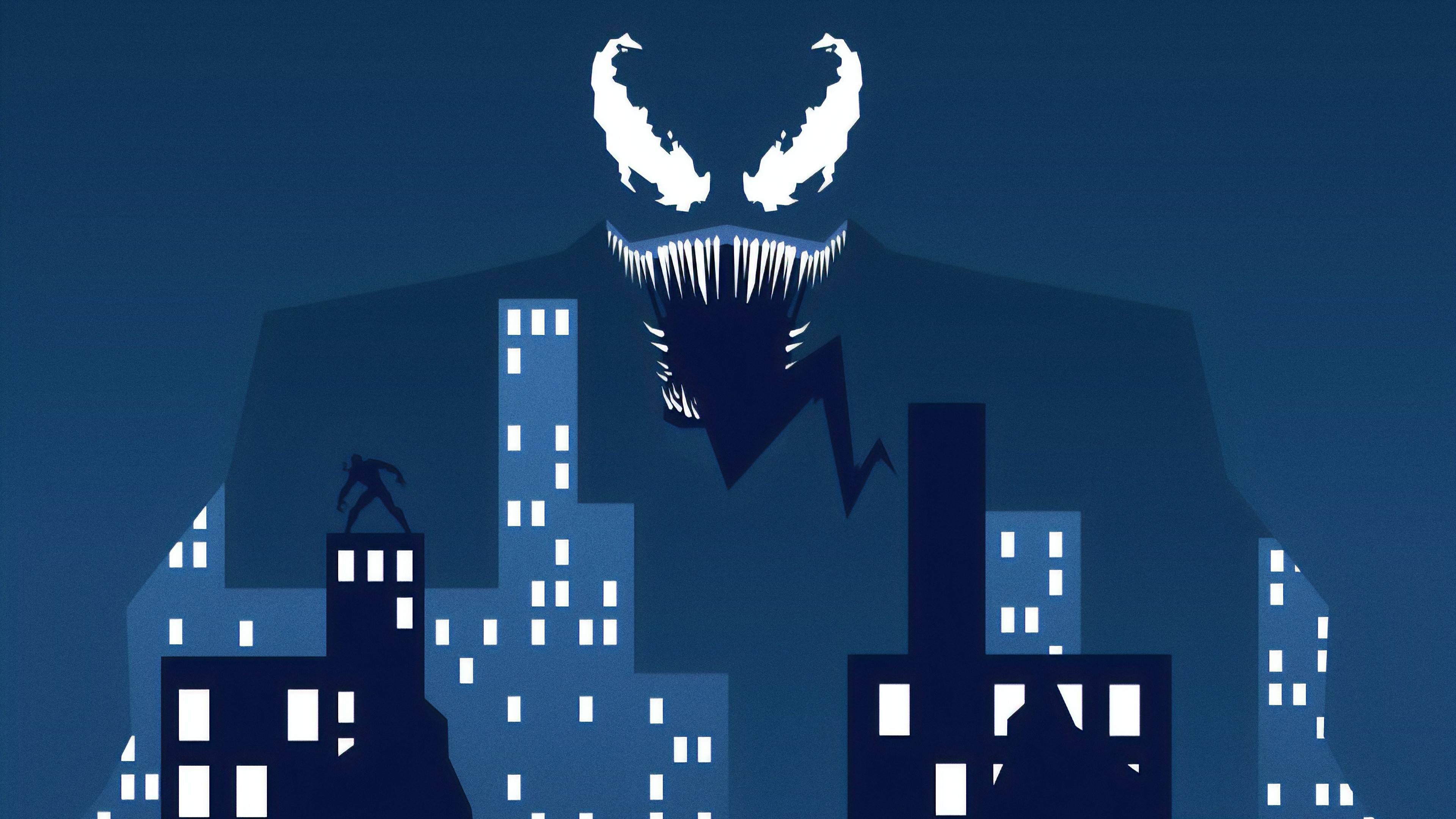 Venom Minimal Design 5K Wallpapers