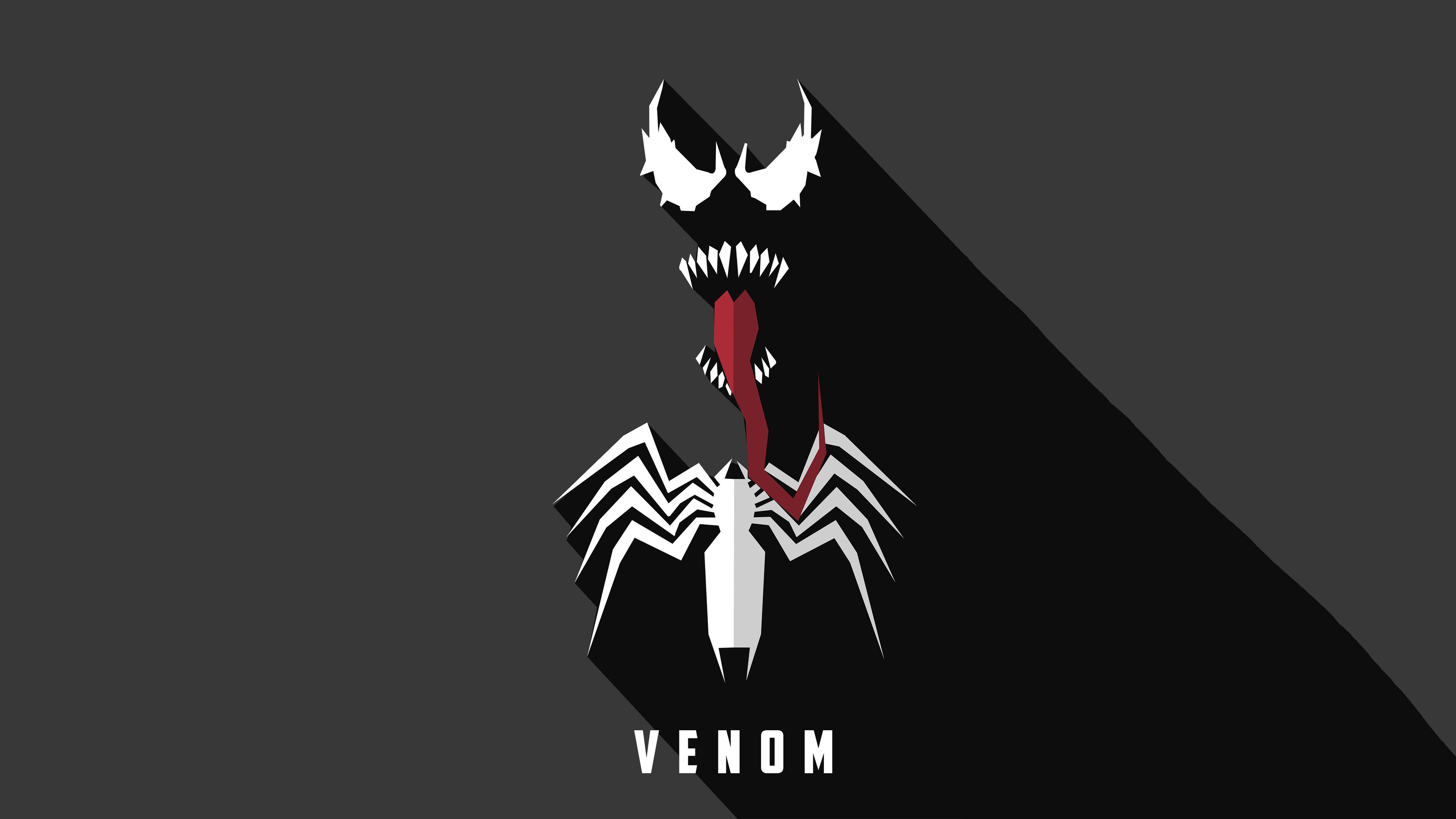 Venom Minimal Design 5K Wallpapers