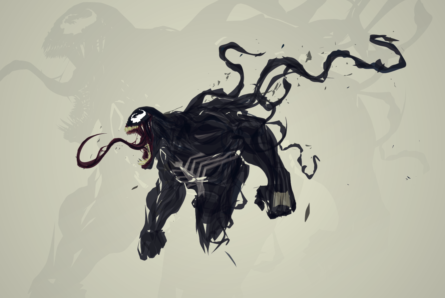 Venom Minimalstic Art Wallpapers