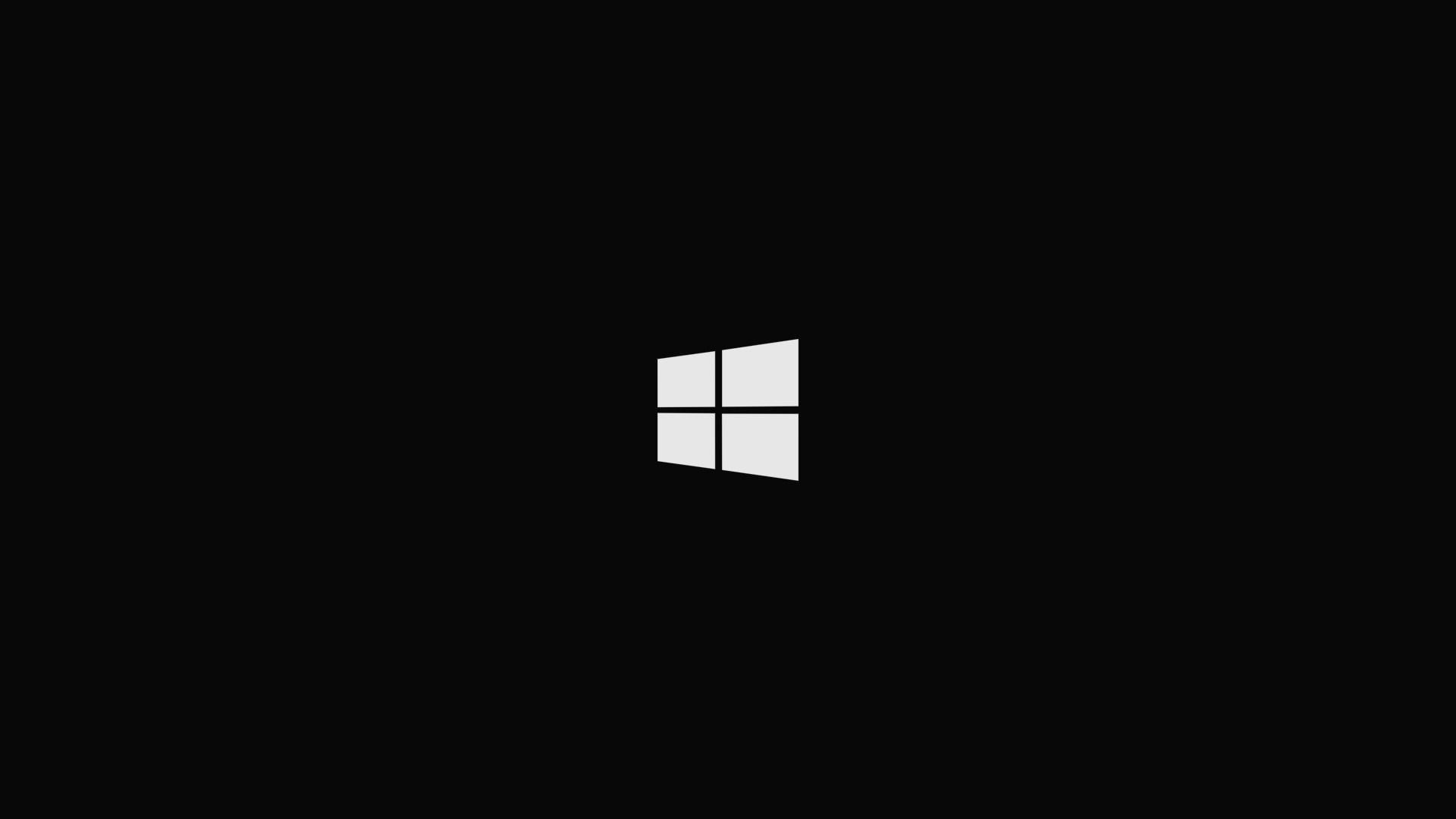 Windows 10 Logo Minimal Dark Wallpapers